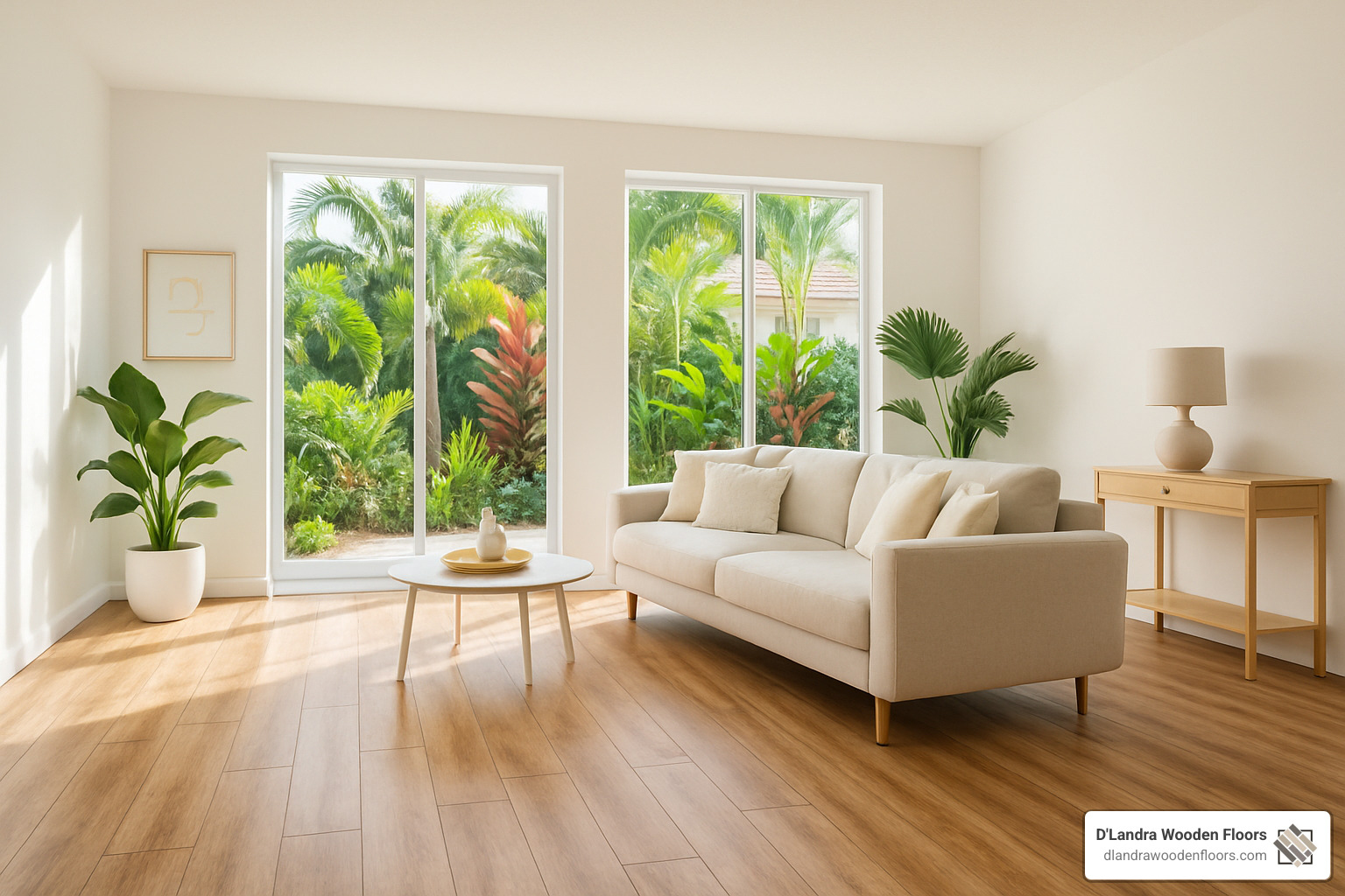 South Florida home interior with new flooring - Vinyl plank vs laminate