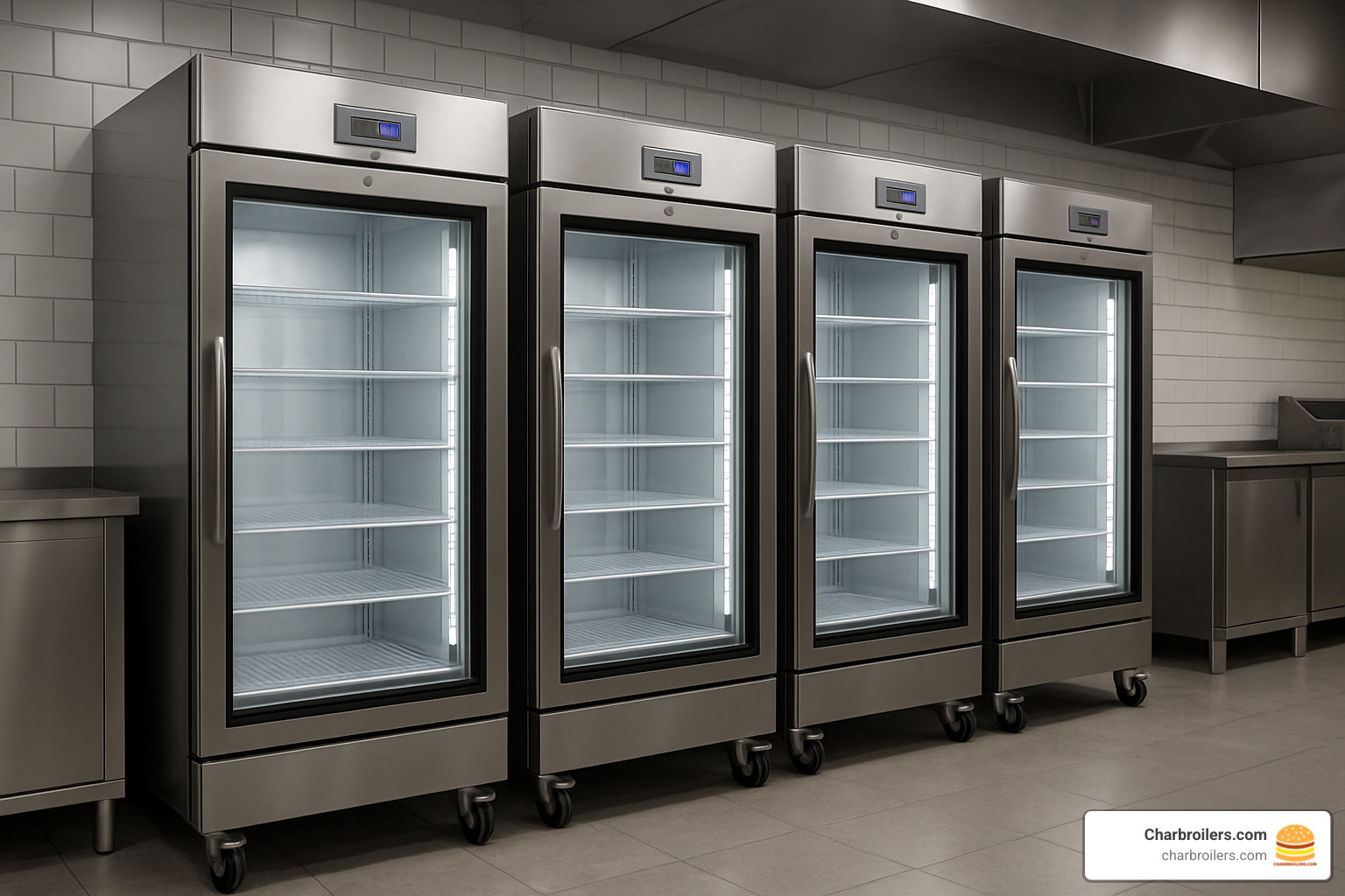 commercial freezers lineup on casters - commercial upright frost free freezer