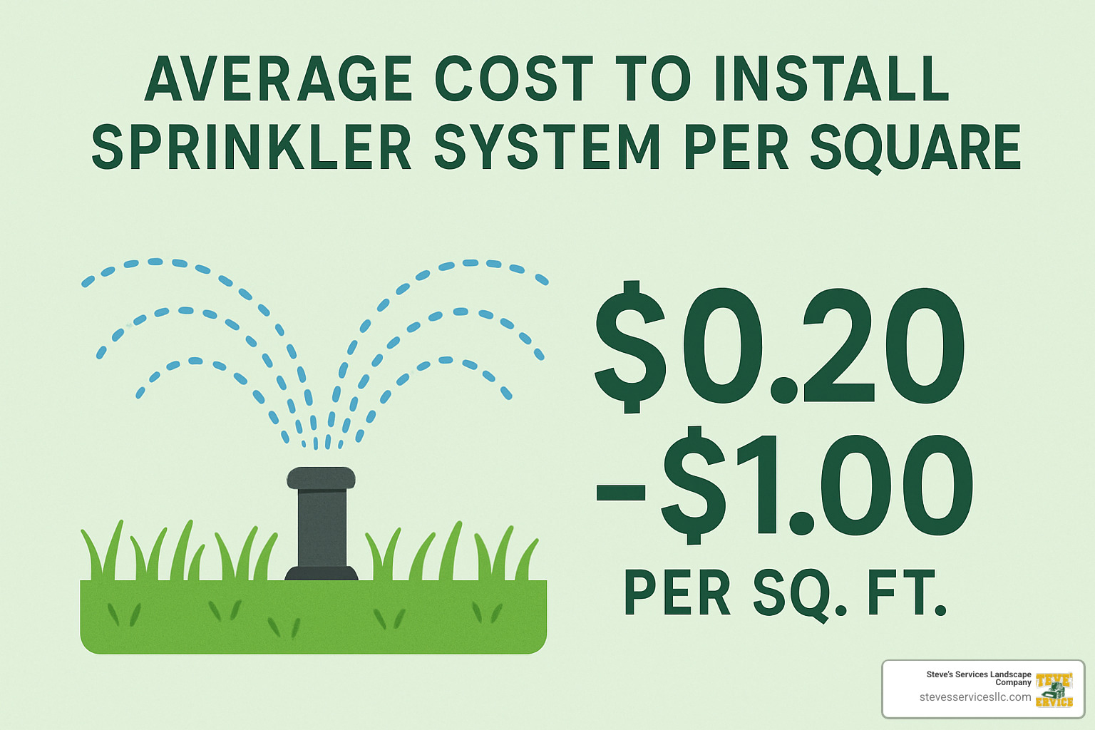 irrigation system zones and components - average cost to install sprinkler system per square foot
