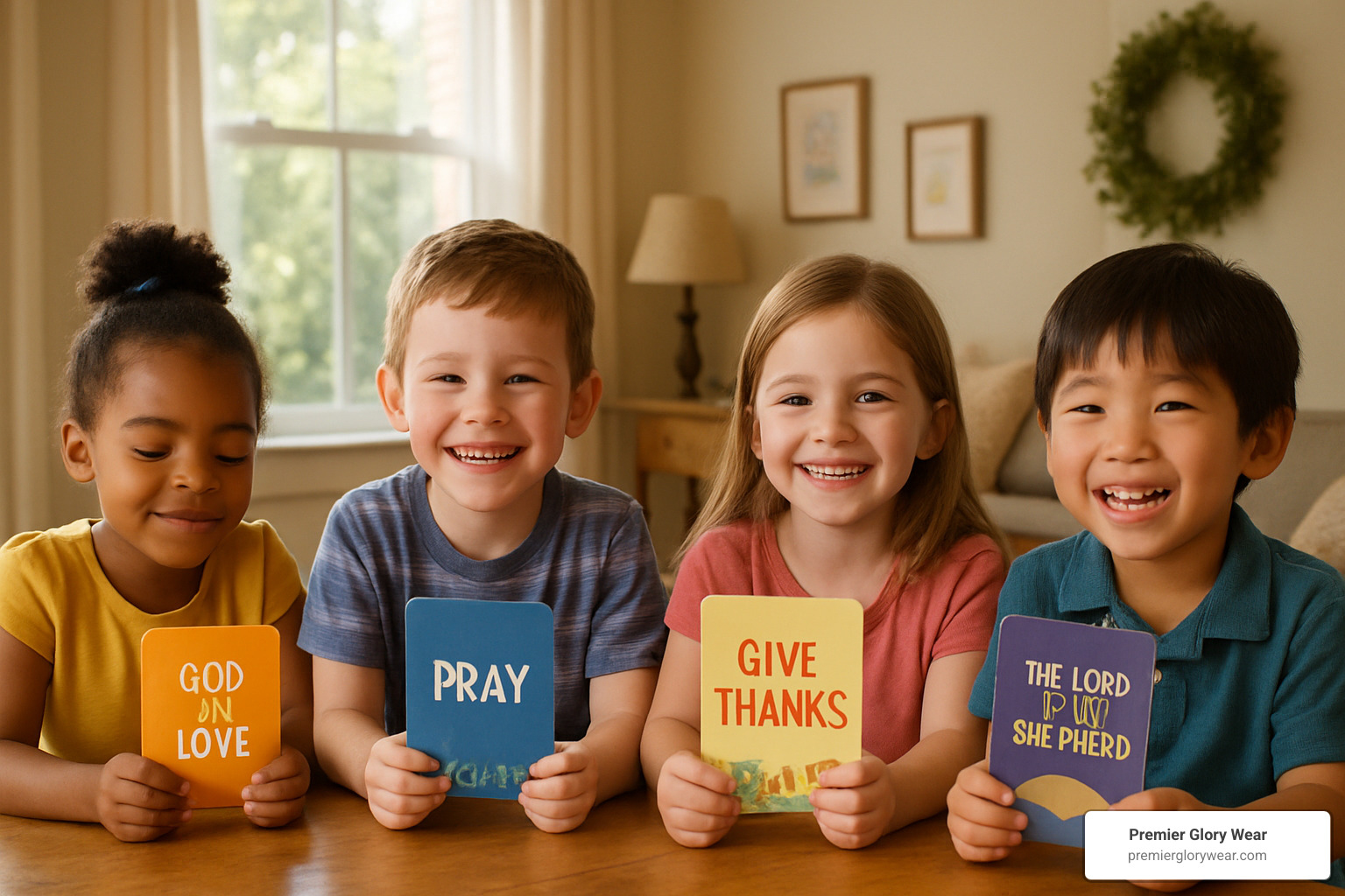 children using prayer cards - Prayer Tools for Moms