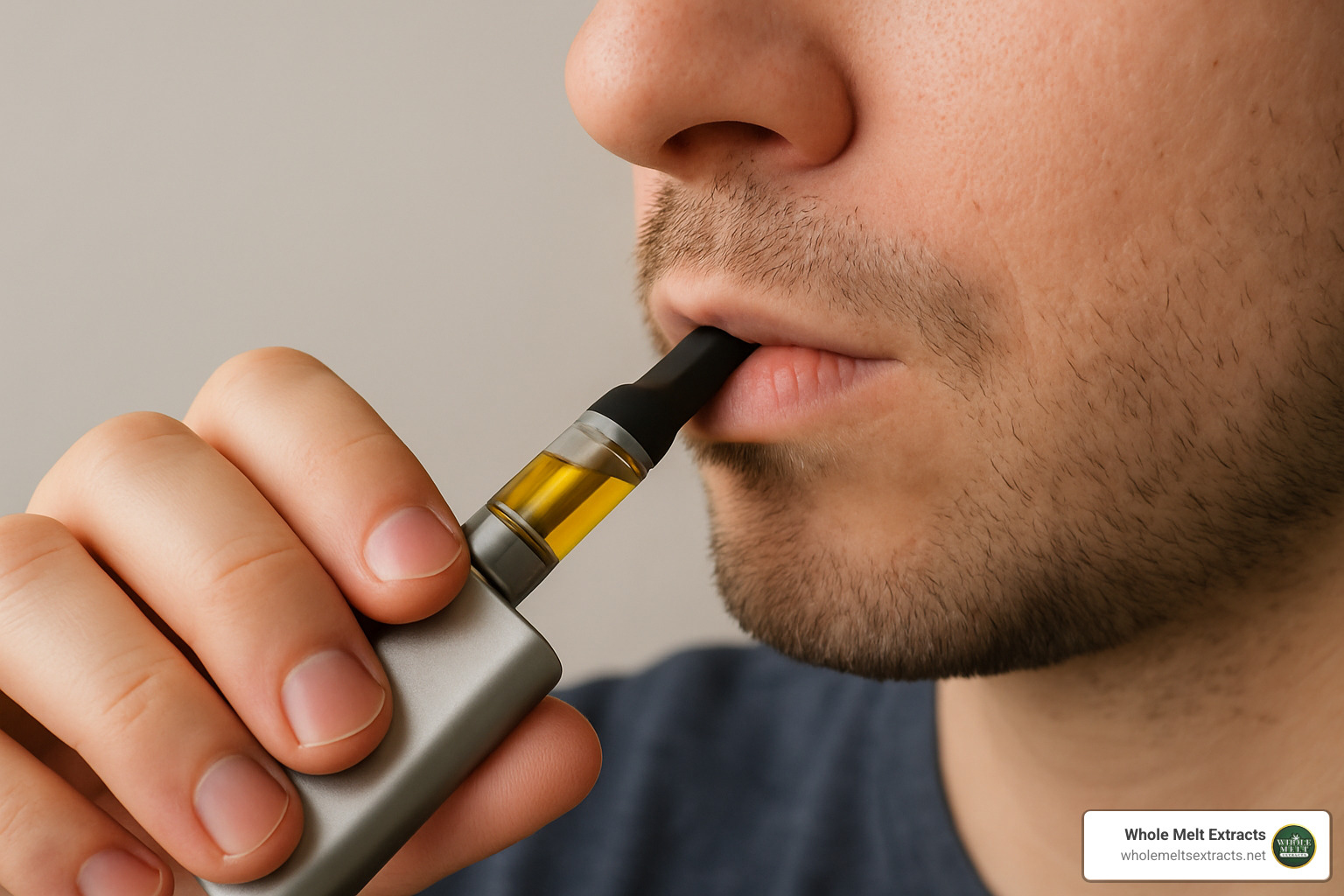 proper technique for using a vape cart mouthpiece - whole melts carts