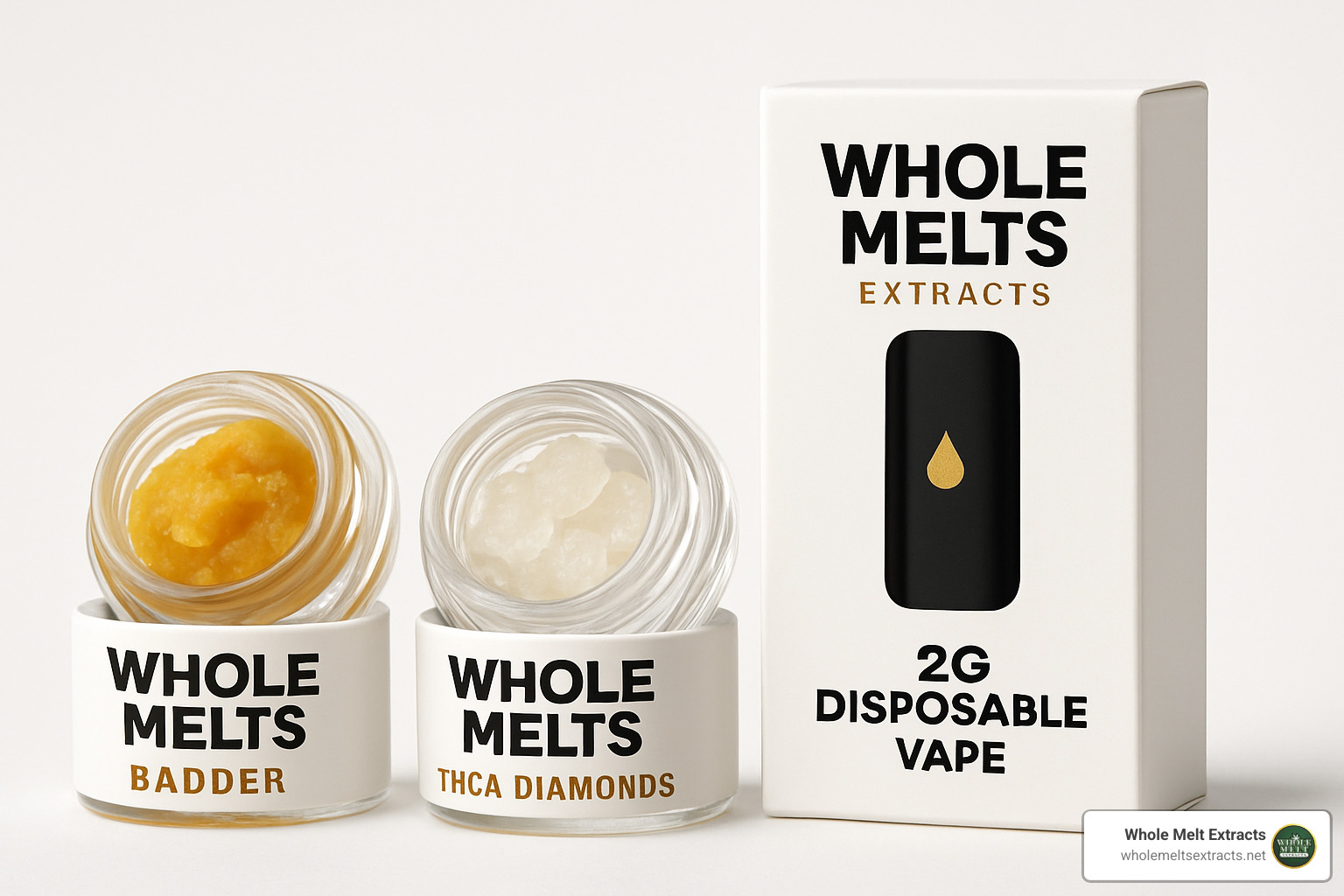 Whole Melts Extracts product lineup showing various concentrate types and packaging - whole melts extracts Whole Melts Extracts product lineup showing various concentrate types and packaging - whole melts extracts