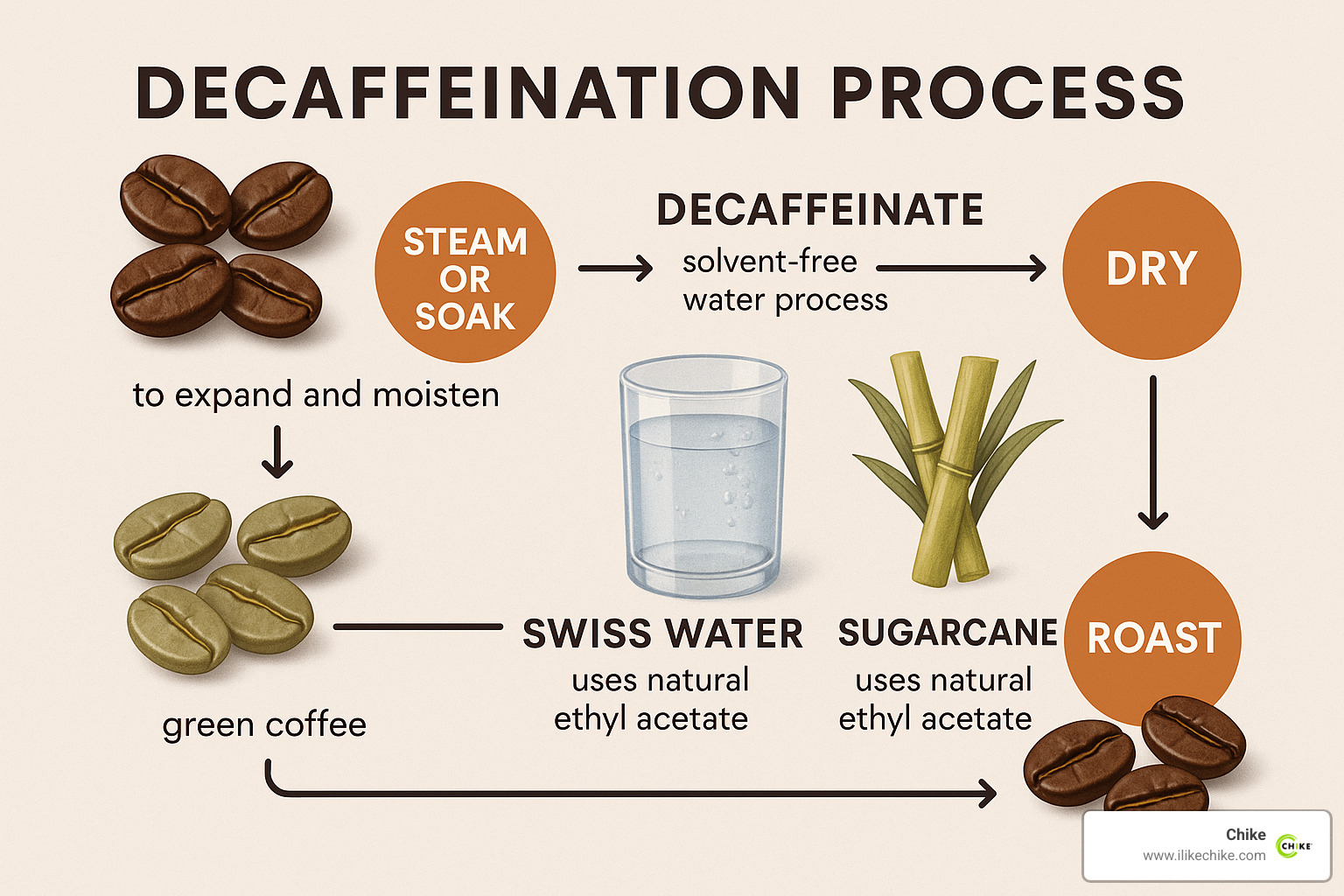 decaffeination process - best tasting decaf coffee
