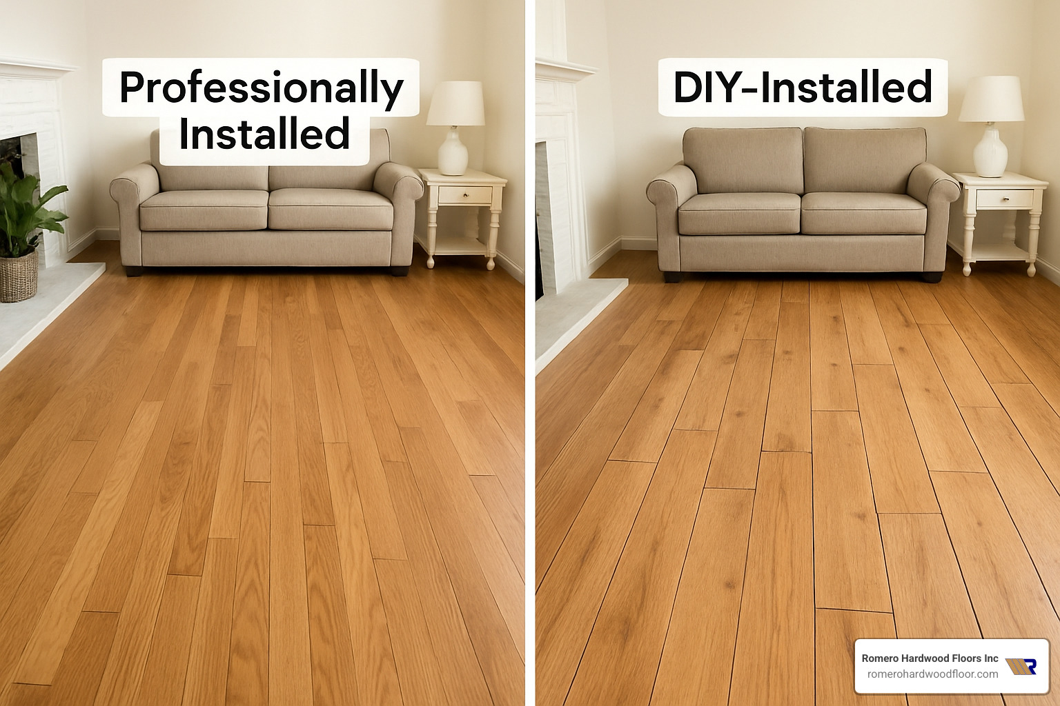 comparison of professional vs DIY flooring installation quality - flooring installation contractors