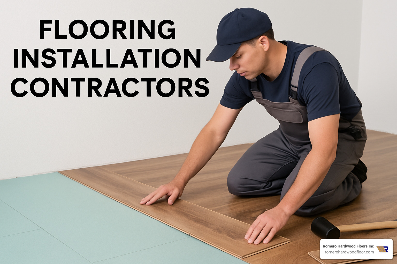 professional flooring contractors measuring a room for installation - flooring installation contractors