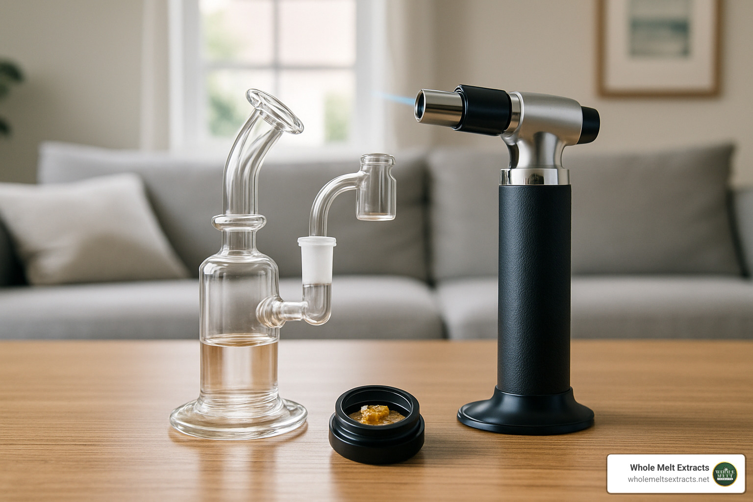 dab rig setup with torch and whole melt extract - *whole melt extracts*