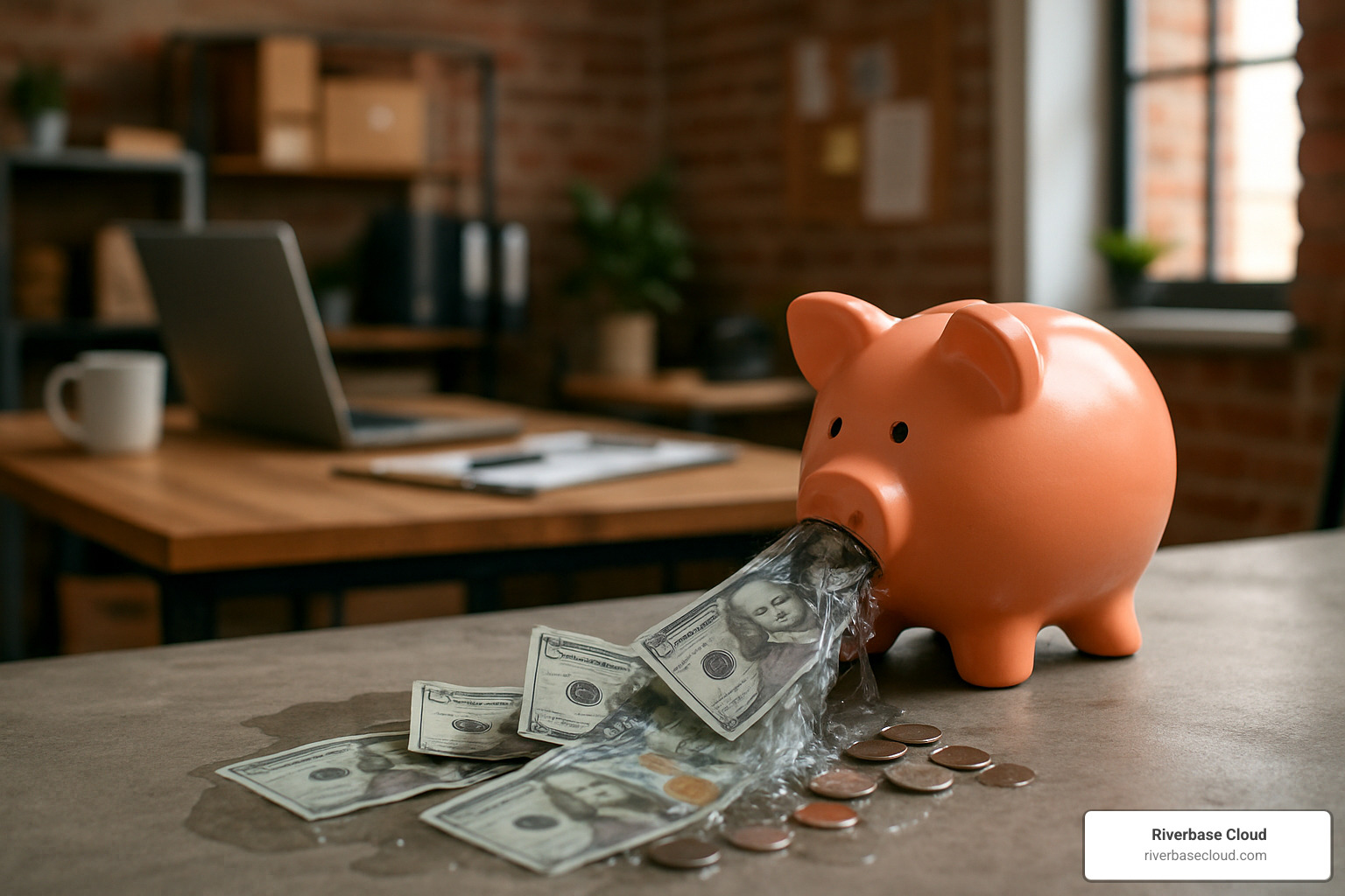 budget drain metaphor showing money leaking from poorly managed PPC campaign - PPC for small businesses