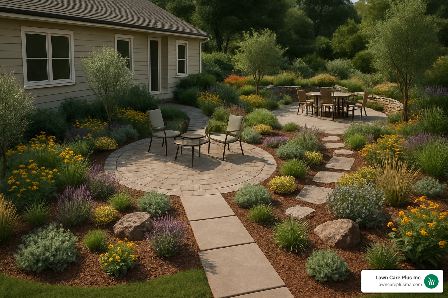 3D landscape design rendering - landscaping companies canton ma