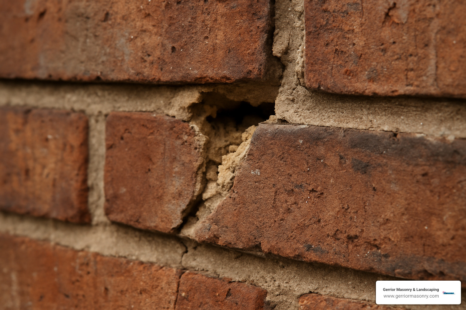 deteriorated mortar joint in chimney masonry - chimney specialists near me