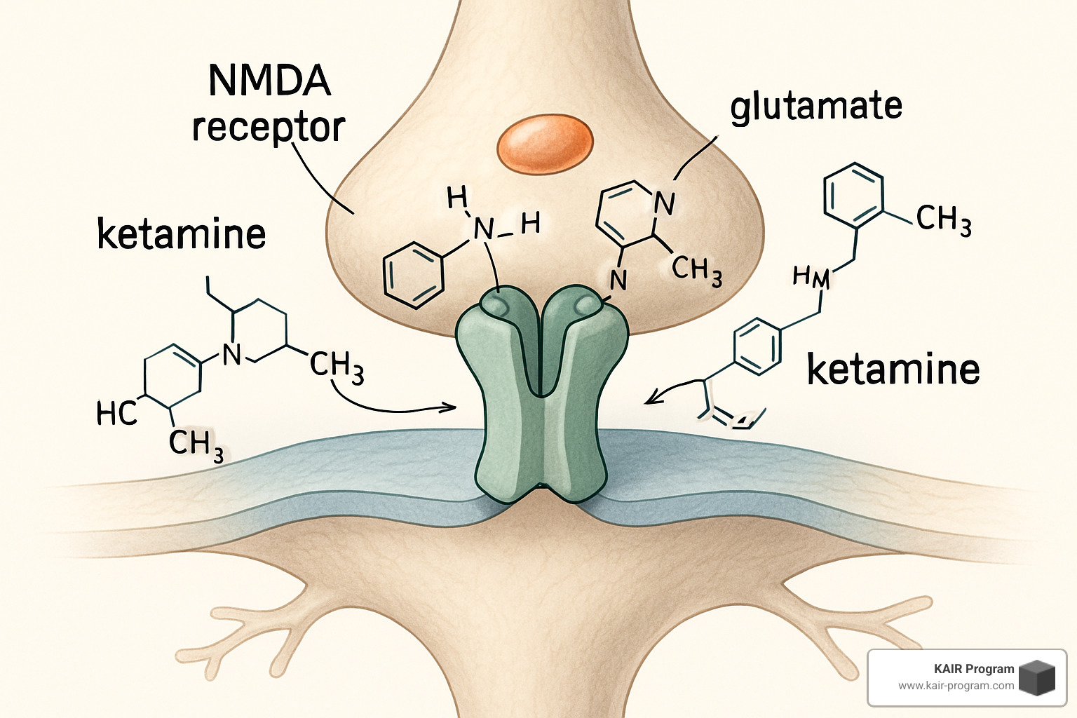 NMDA receptor ketamine mechanism - benefits of ketamine-assisted psychotherapy