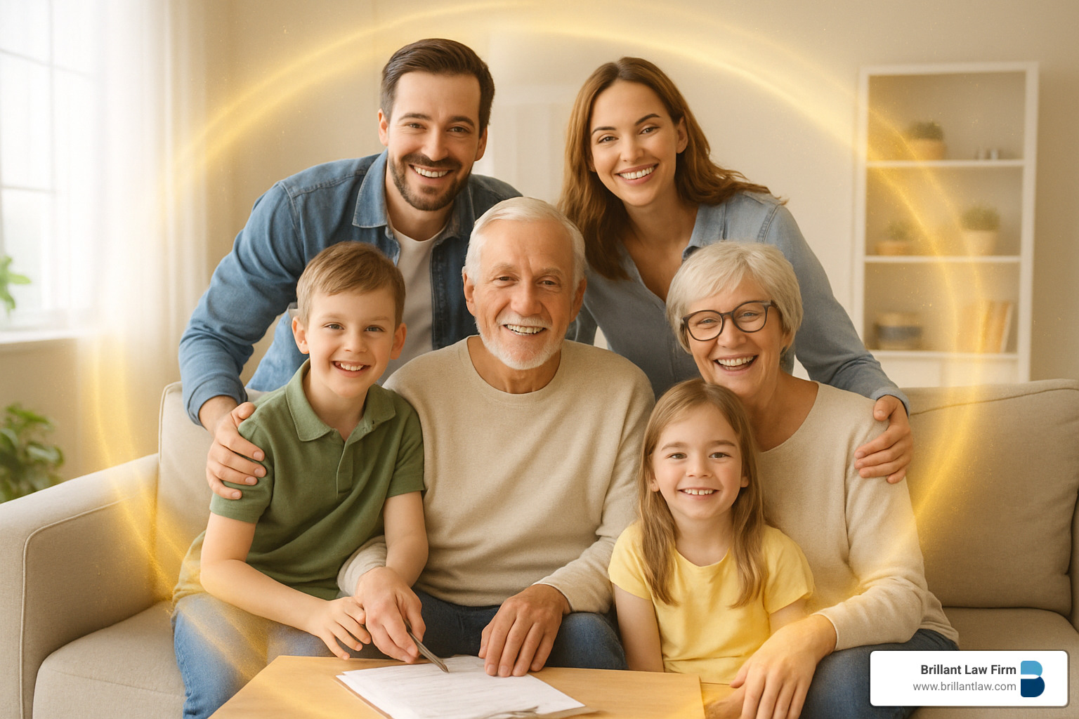 happy multigenerational family protected by comprehensive estate planning - irrevocable trust walnut creek