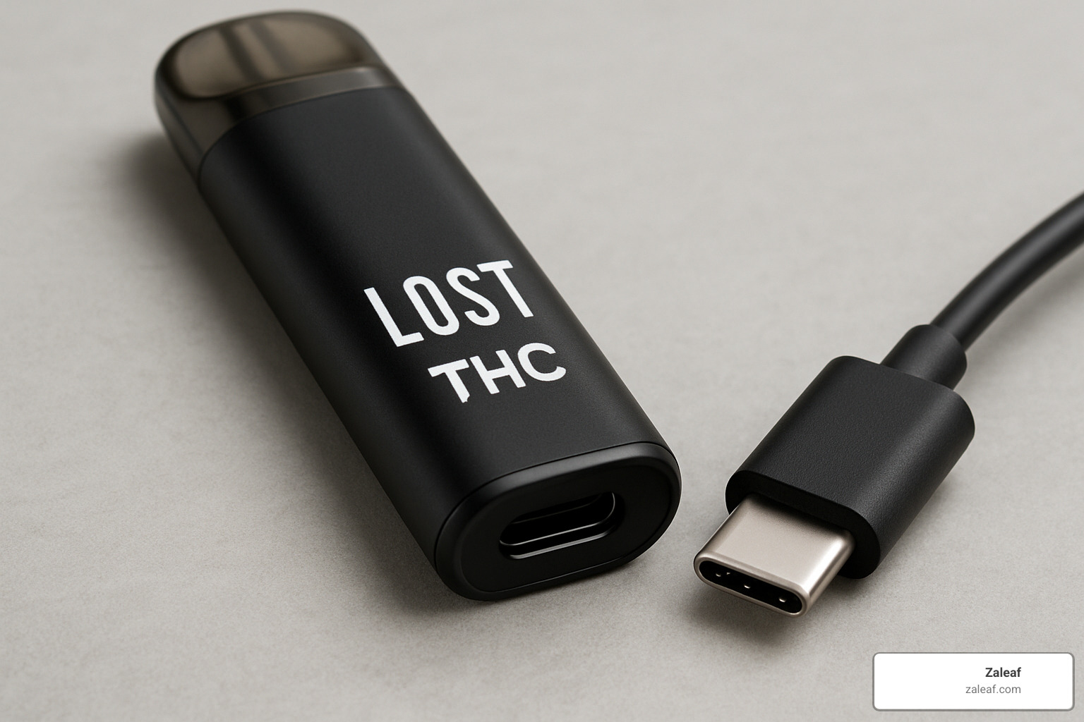 USB-C charging port on Lost THC vape pen - how to use lost thc vape pen