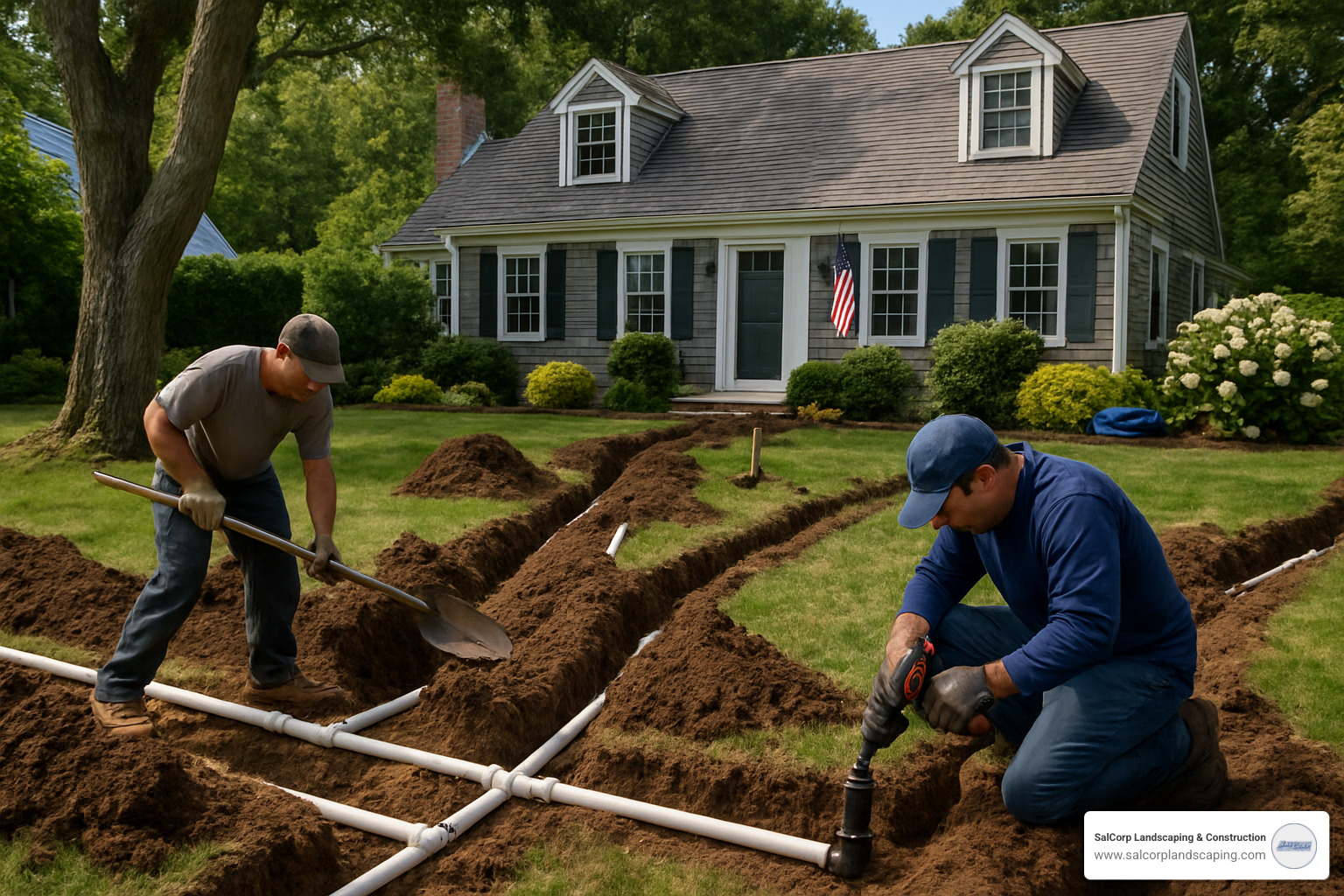 Irrigation system installation process - Cape Cod irrigation systems