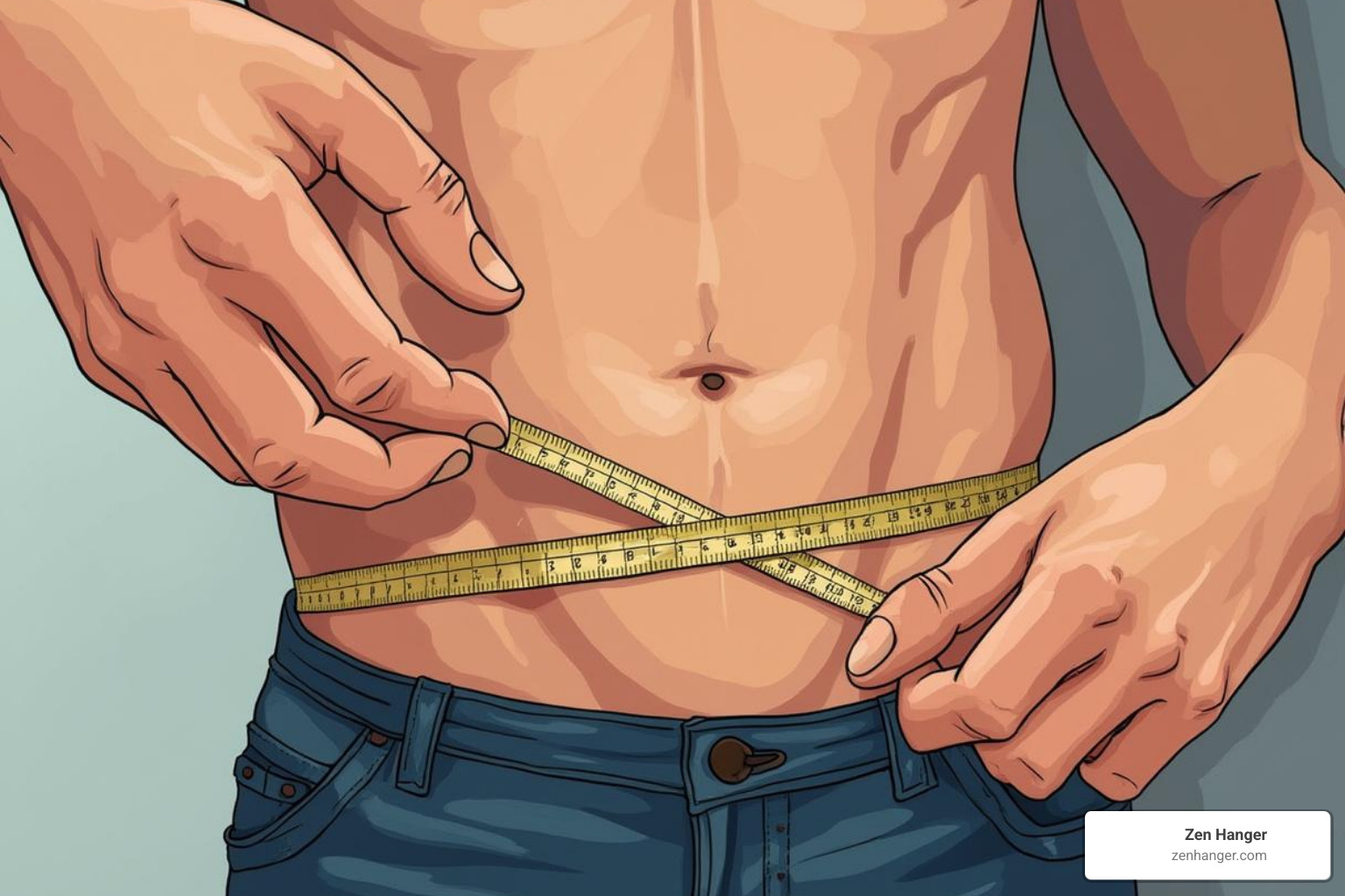 Man measuring penis with measuring tape for proper sheath sizing - penis sheath