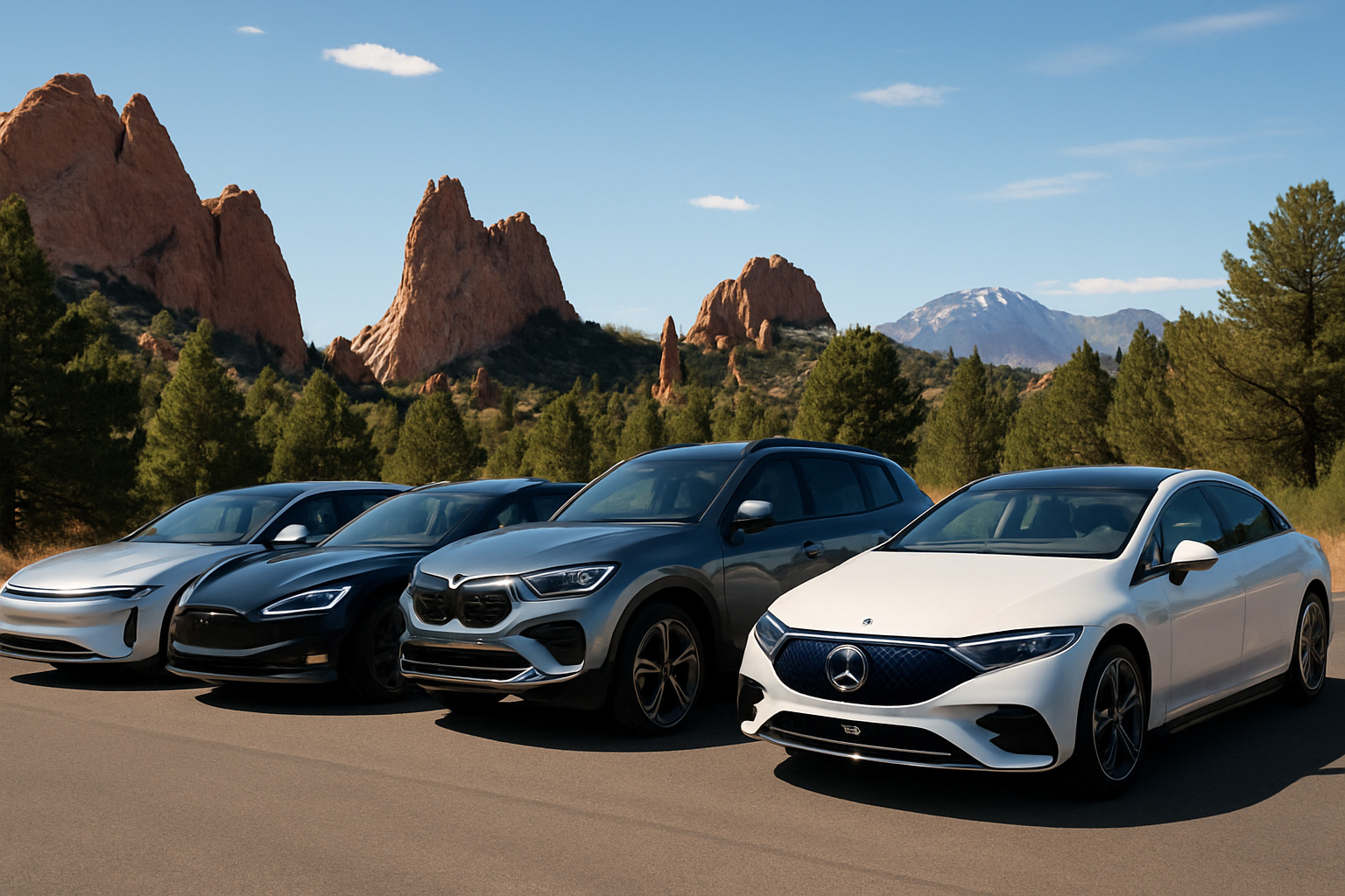 lineup of luxury electric vehicles - eco friendly luxury cars