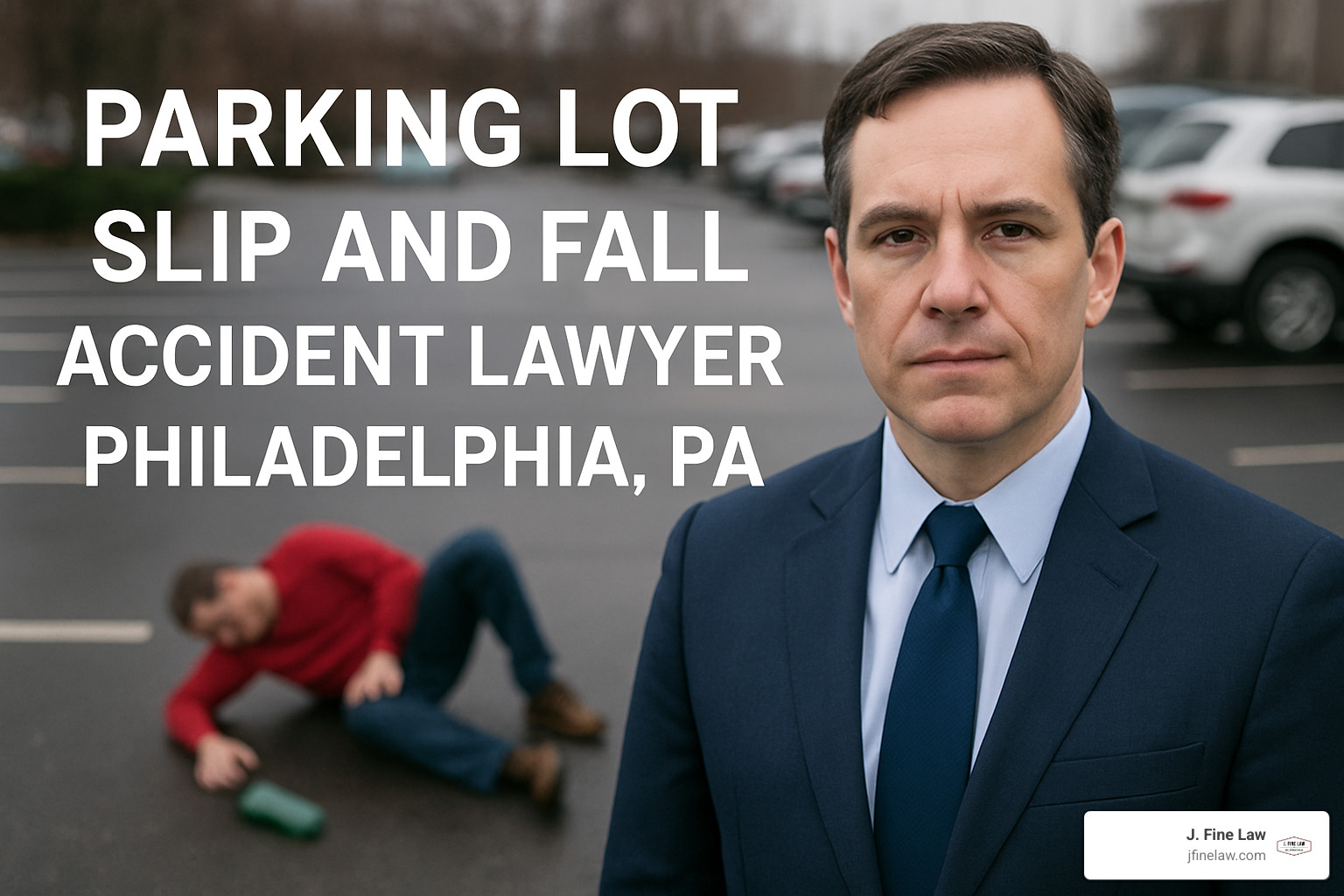 Abogado revisando fotos y evidencia del caso de accidente de estacionamiento - abogado de accidentes de resbalones y caídas en estacionamientos philadelphia pa