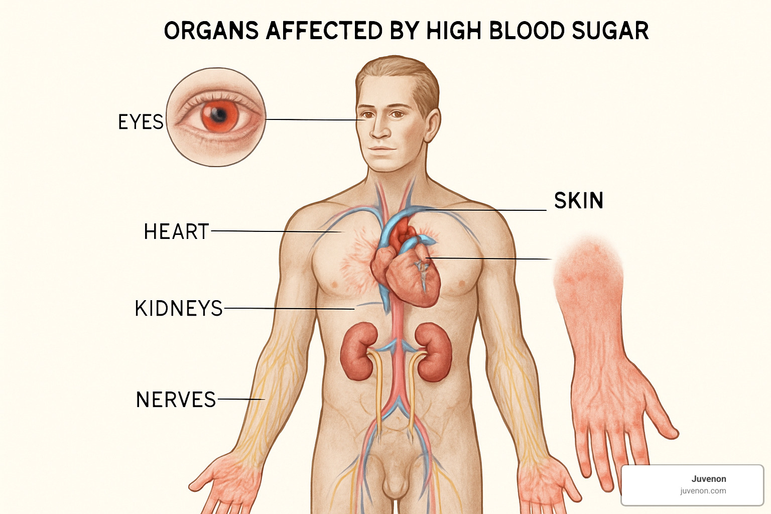 organs affected by high blood sugar - how to decrease blood sugar