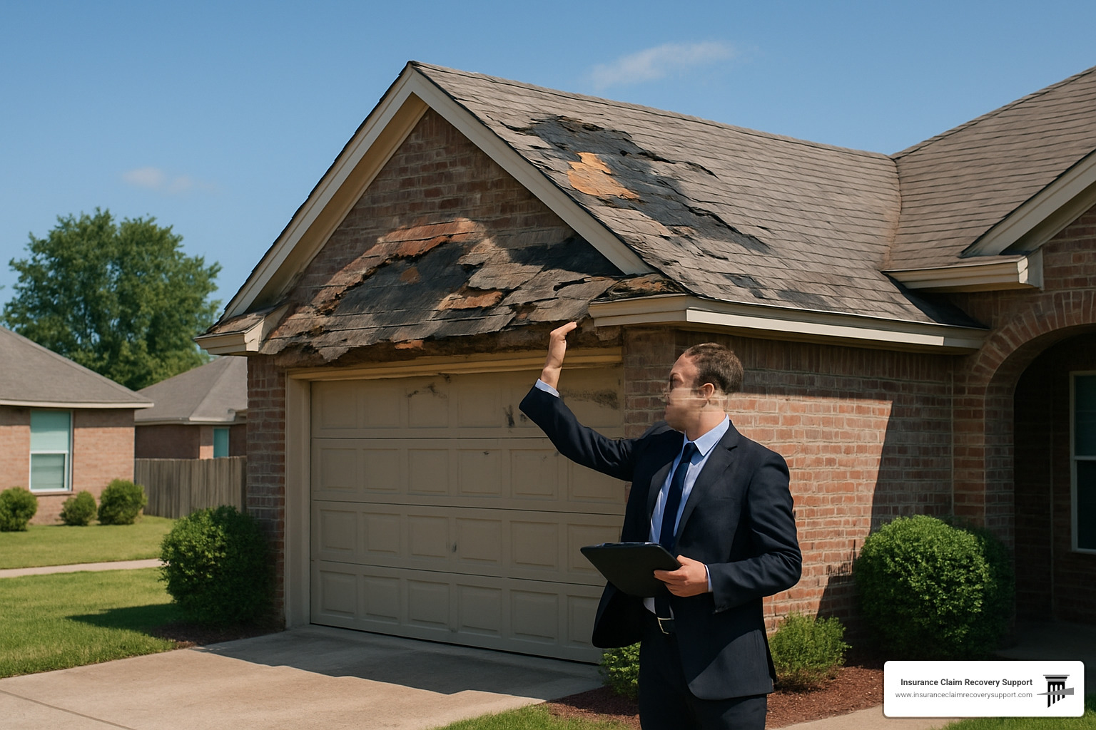 Public adjuster inspecting roof damage - 40 hour pre licensing course for public adjuster in texas