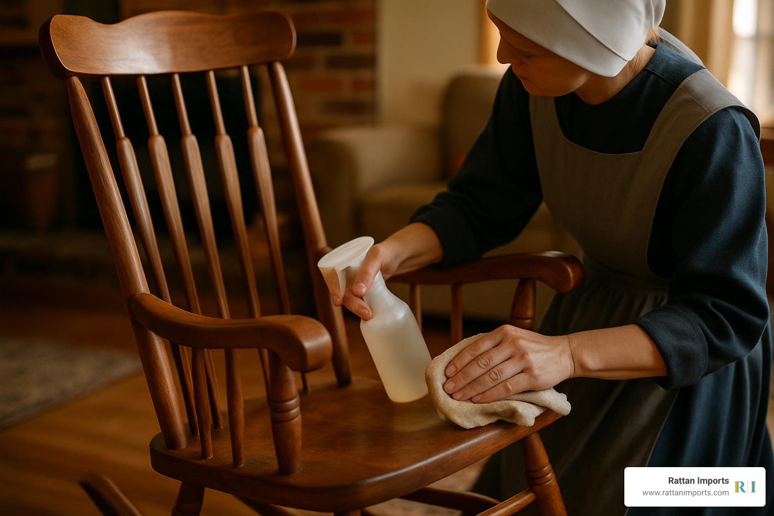 cleaning and maintaining an amish rocking chair - amish rockers and gliders