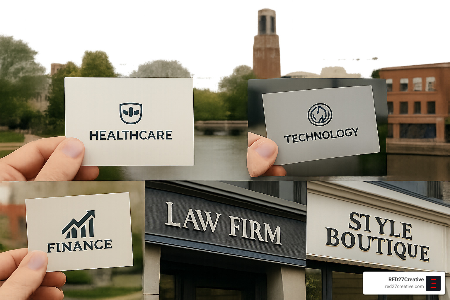 Designing Success One Logo at a Time in Naperville • naperville logo design services • RED27Creative industry specific logo design examples - naperville logo design services