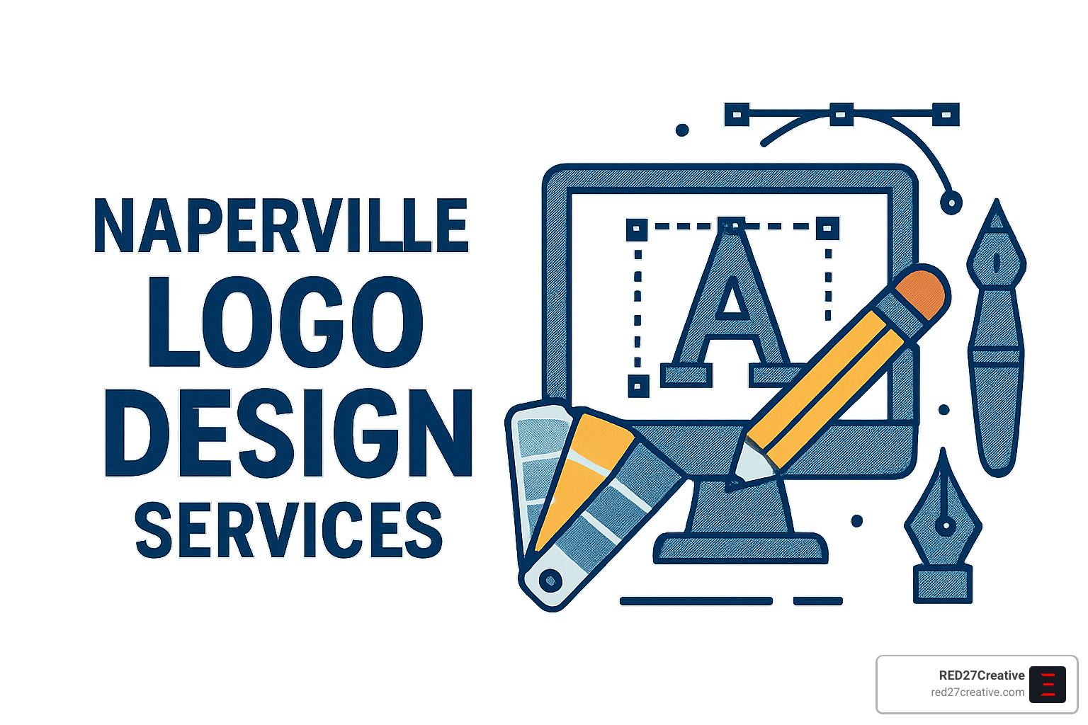 Designing Success One Logo at a Time in Naperville • naperville logo design services • RED27Creative naperville business district with branded storefronts - naperville logo design services