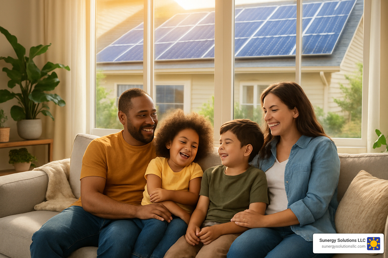 family enjoying their solar-powered home - residential solar system financing family enjoying their solar-powered home - residential solar system financing