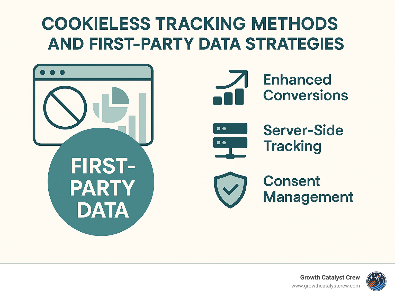 Cookieless tracking methods and first-party data strategies - ppc lead gen infographic