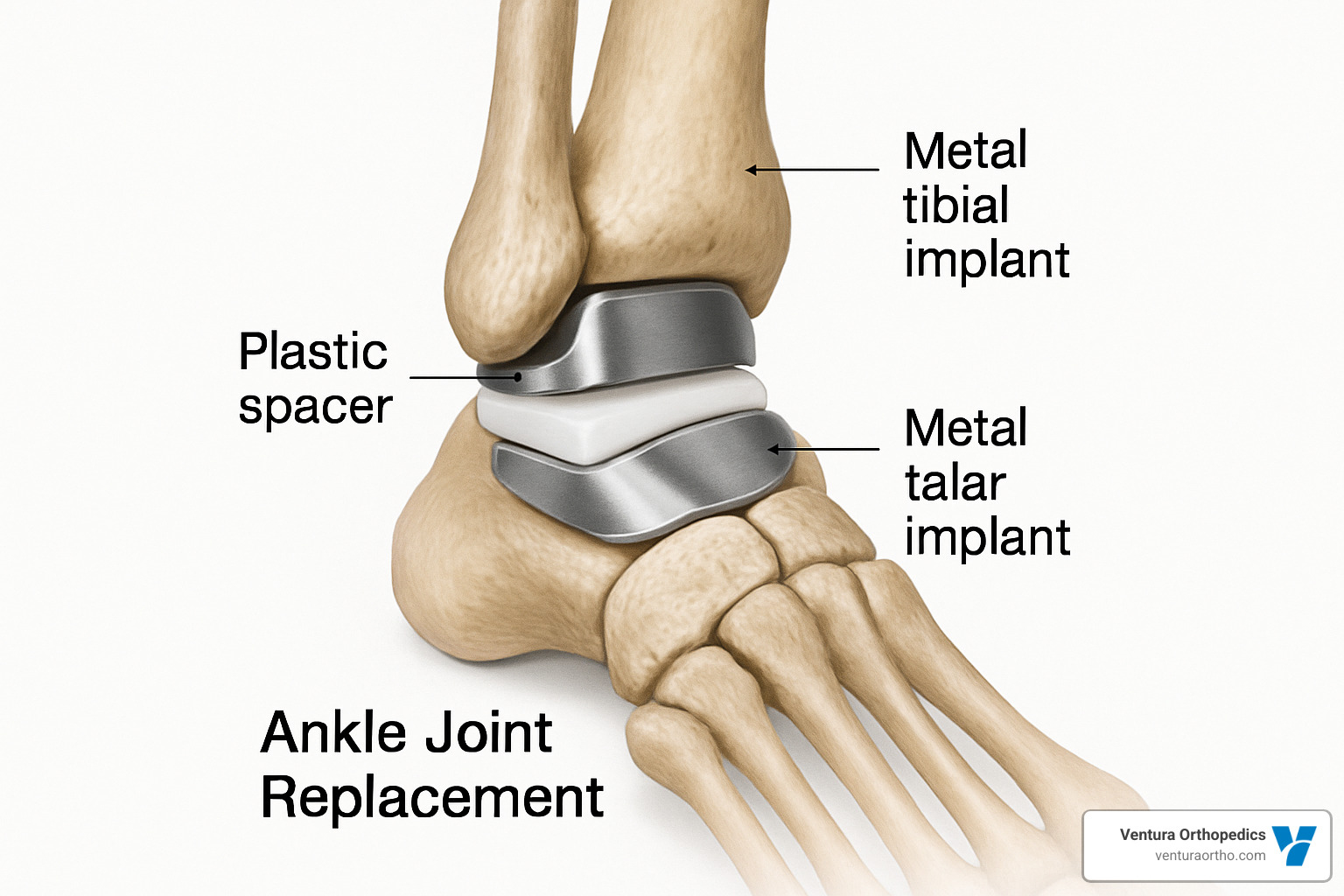 ankle joint replacement prosthetic components - ankle joint replacement surgery