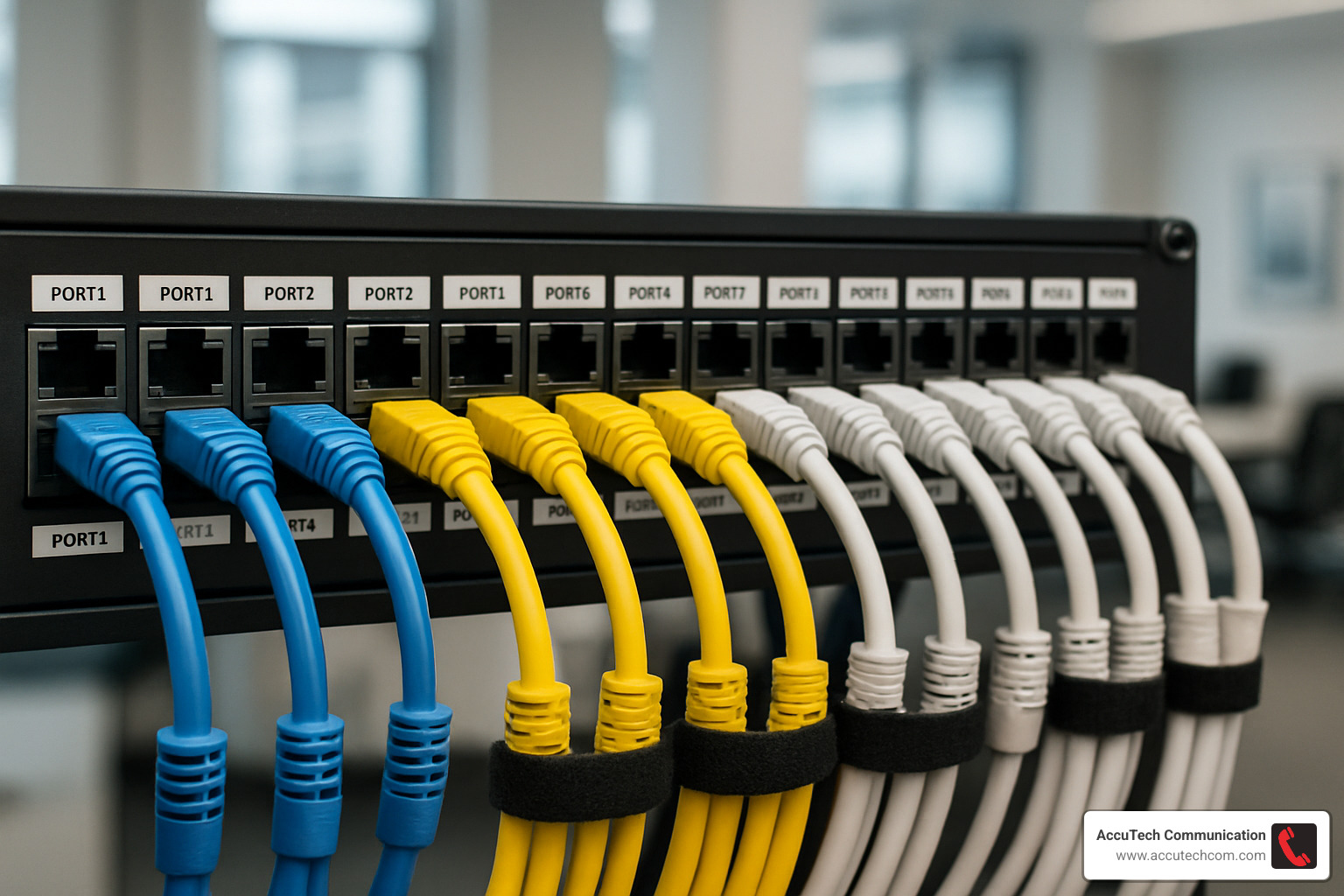 labeled network patch panel with organized cables - Network Cabling Companies labeled network patch panel with organized cables - Network Cabling Companies