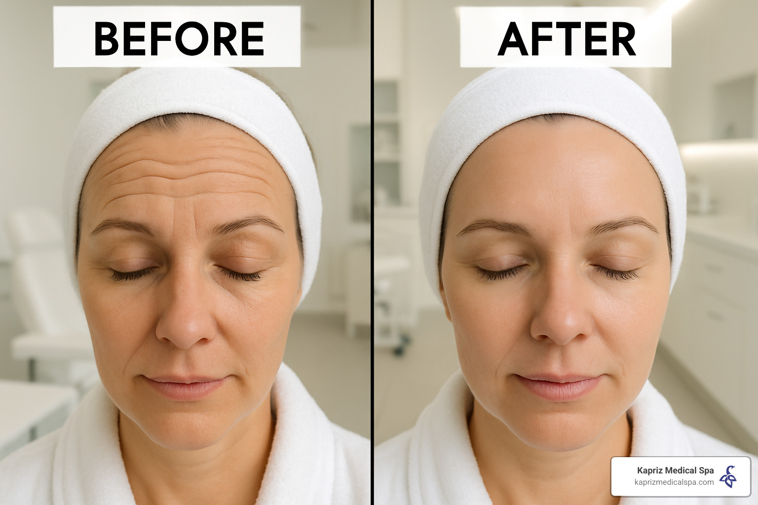 botox before and after results - how many units of botox are used for forehead