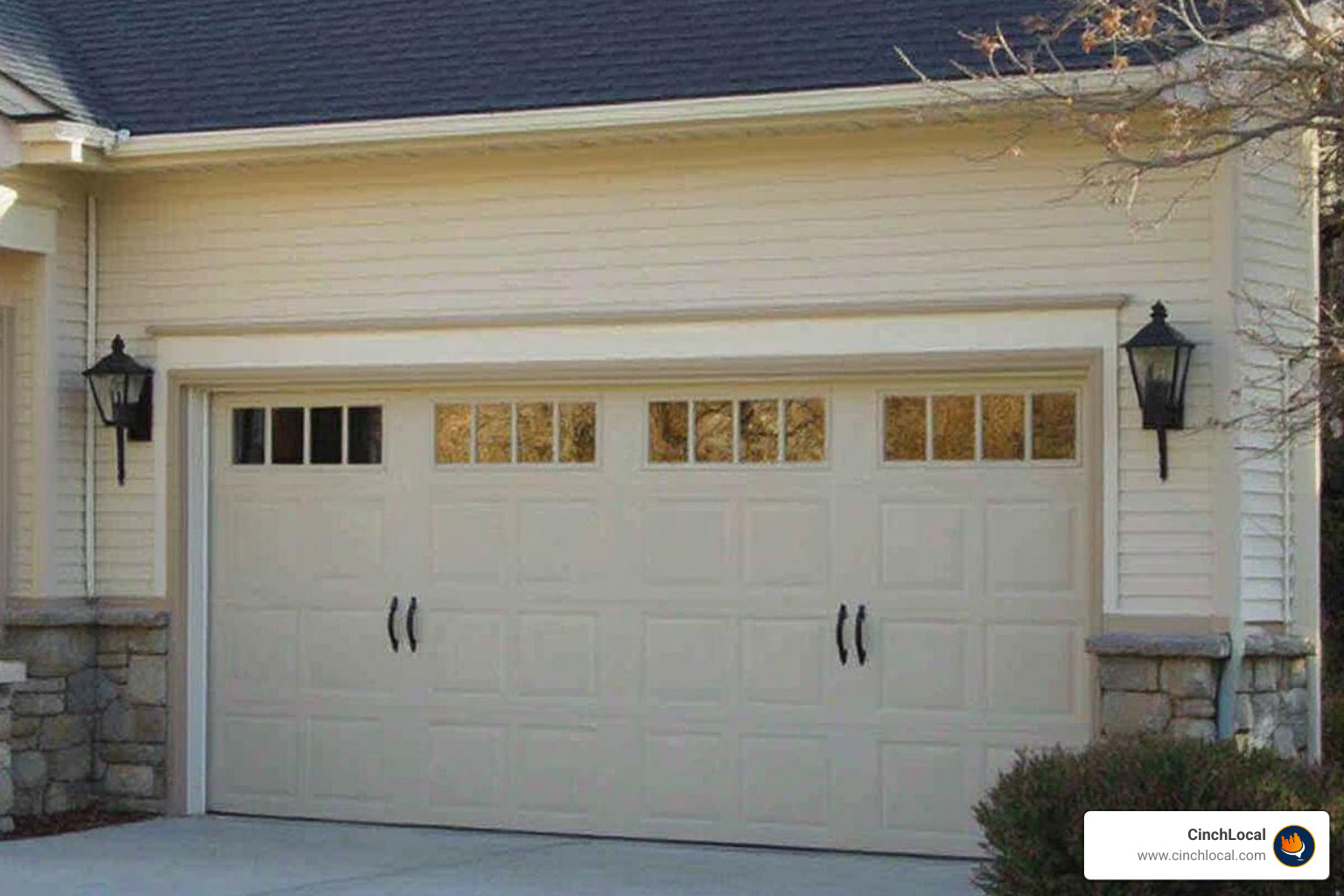 garage door company appearing in both maps and organic results - google maps seo for garage door companies