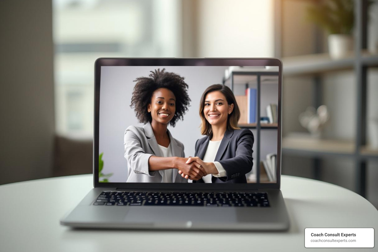 handshake after virtual meeting - mindset life coach