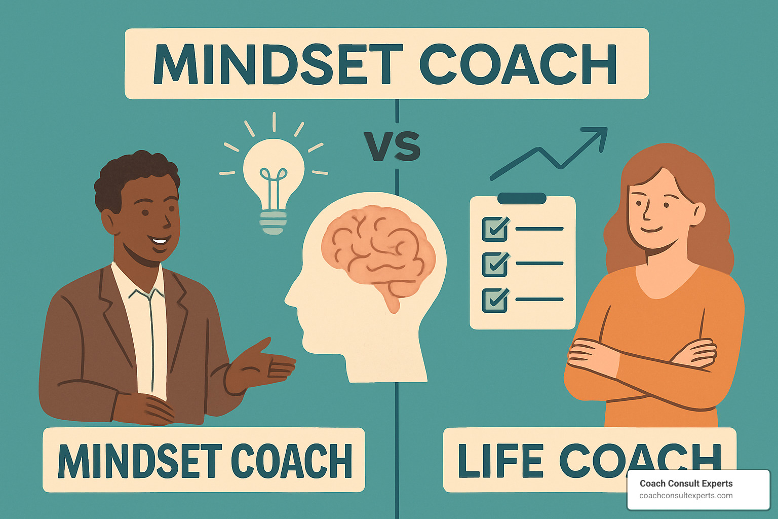life coach working with client on goal setting - mindset coach vs life coach