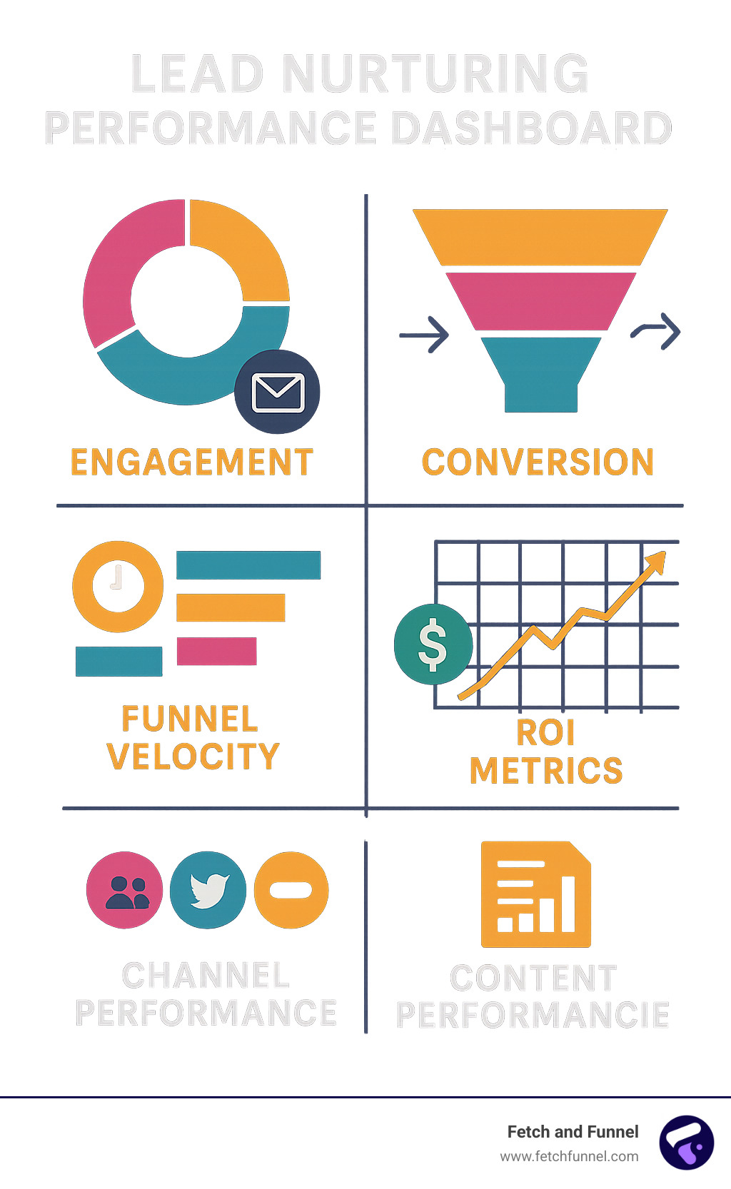 Lead nurturing performance dashboard - ai for b2b lead nurturing infographic