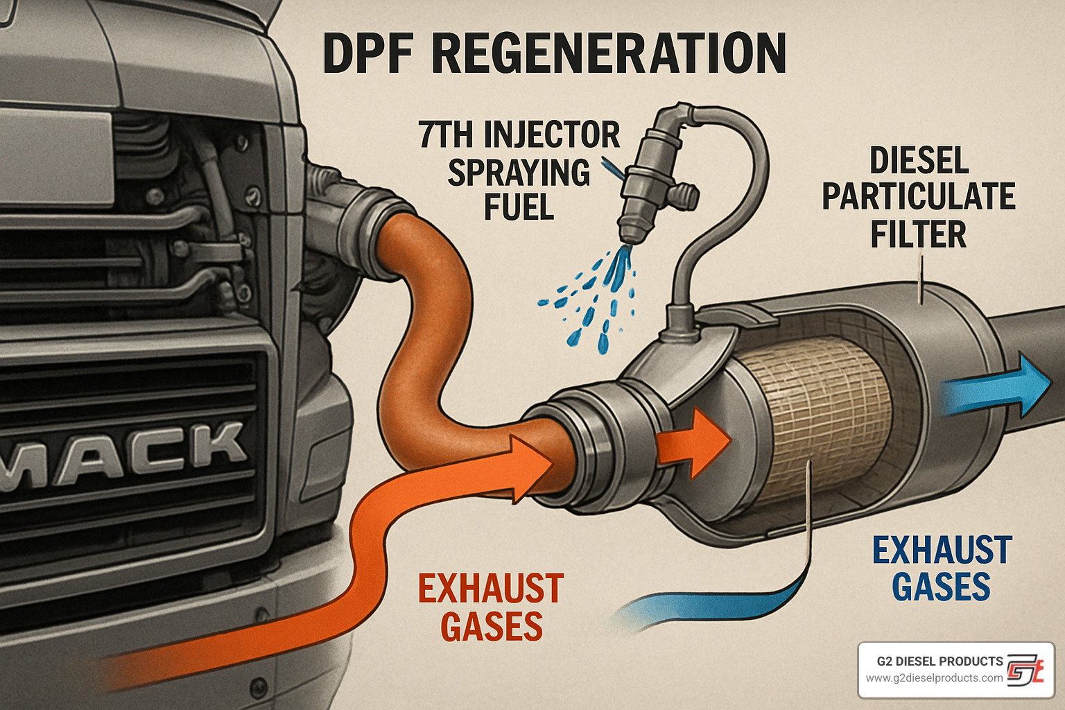 diesel particulate filter regeneration process - what does the 7th injector cost for a mack truck