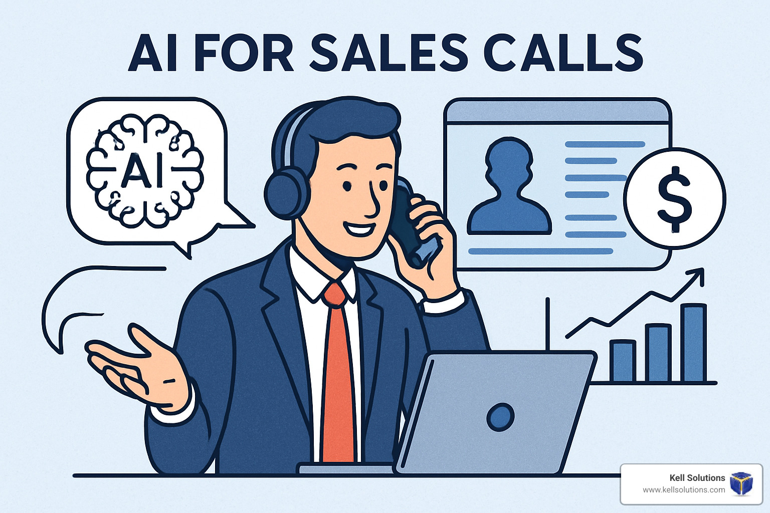Dashboard showing AI dialer metrics and performance - AI for sales calls