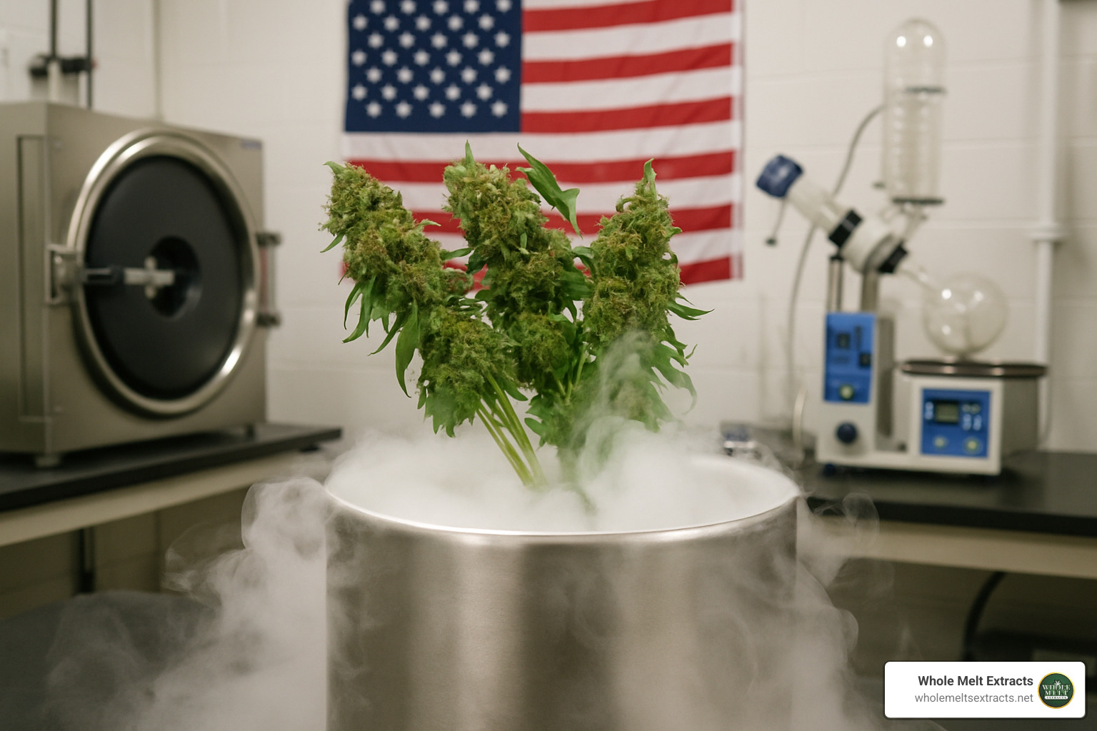 fresh cannabis plants being flash frozen for live resin production - live resin fresh cannabis plants being flash frozen for live resin production - live resin