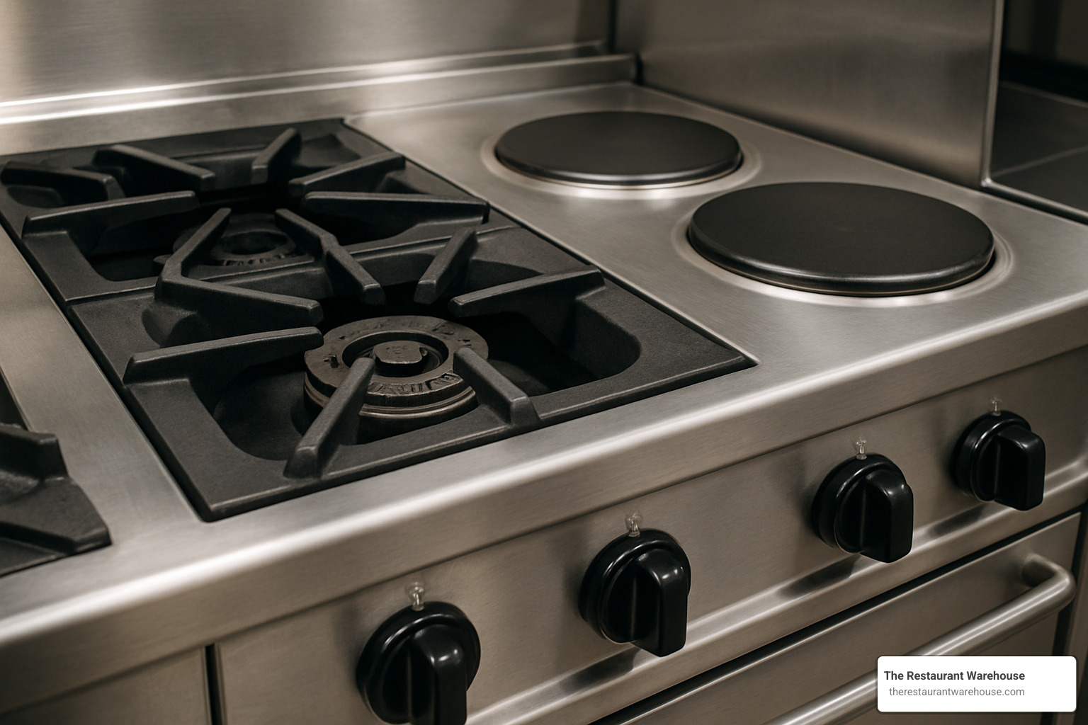 different burner types on commercial ranges - restaurant cooking ranges