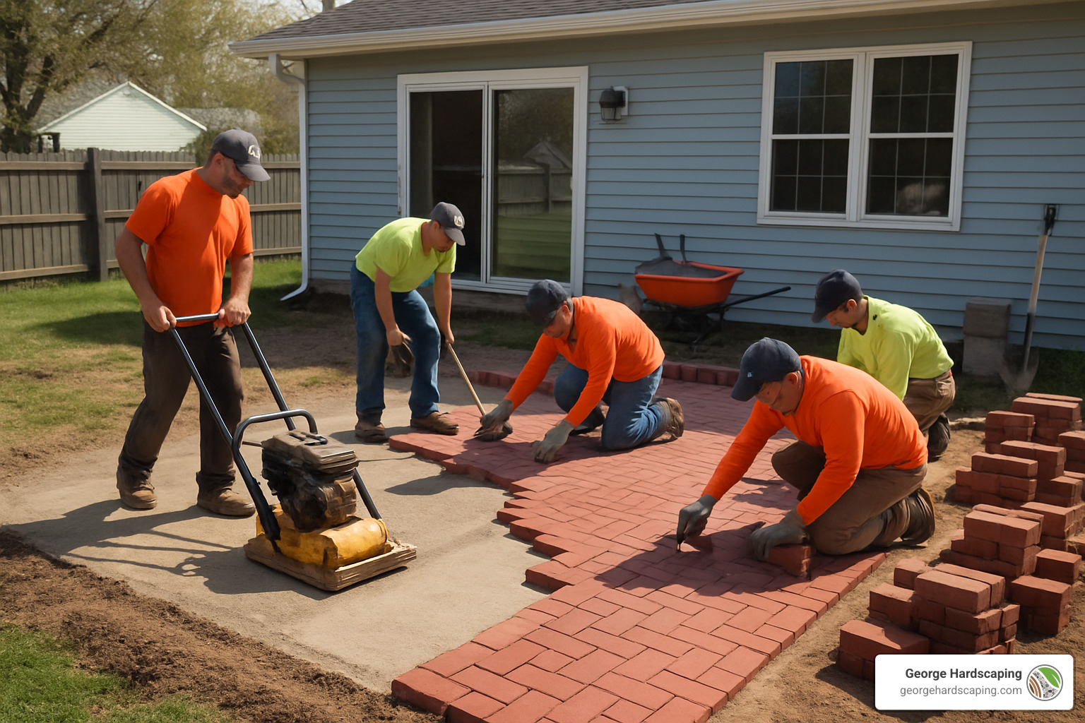 brick patio installation process - brick patio contractors