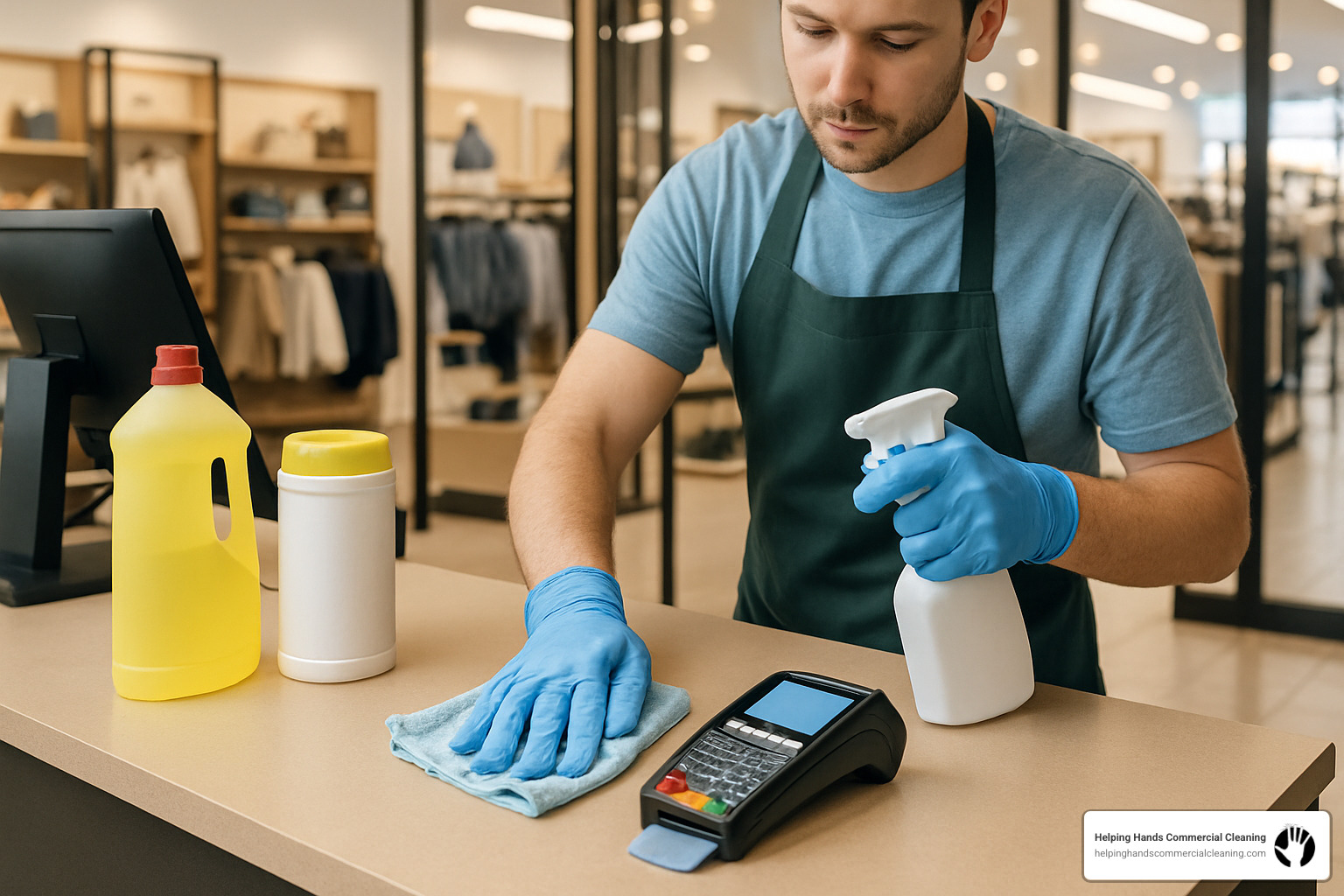 retail store checkout area cleaning - cleaning retail stores
