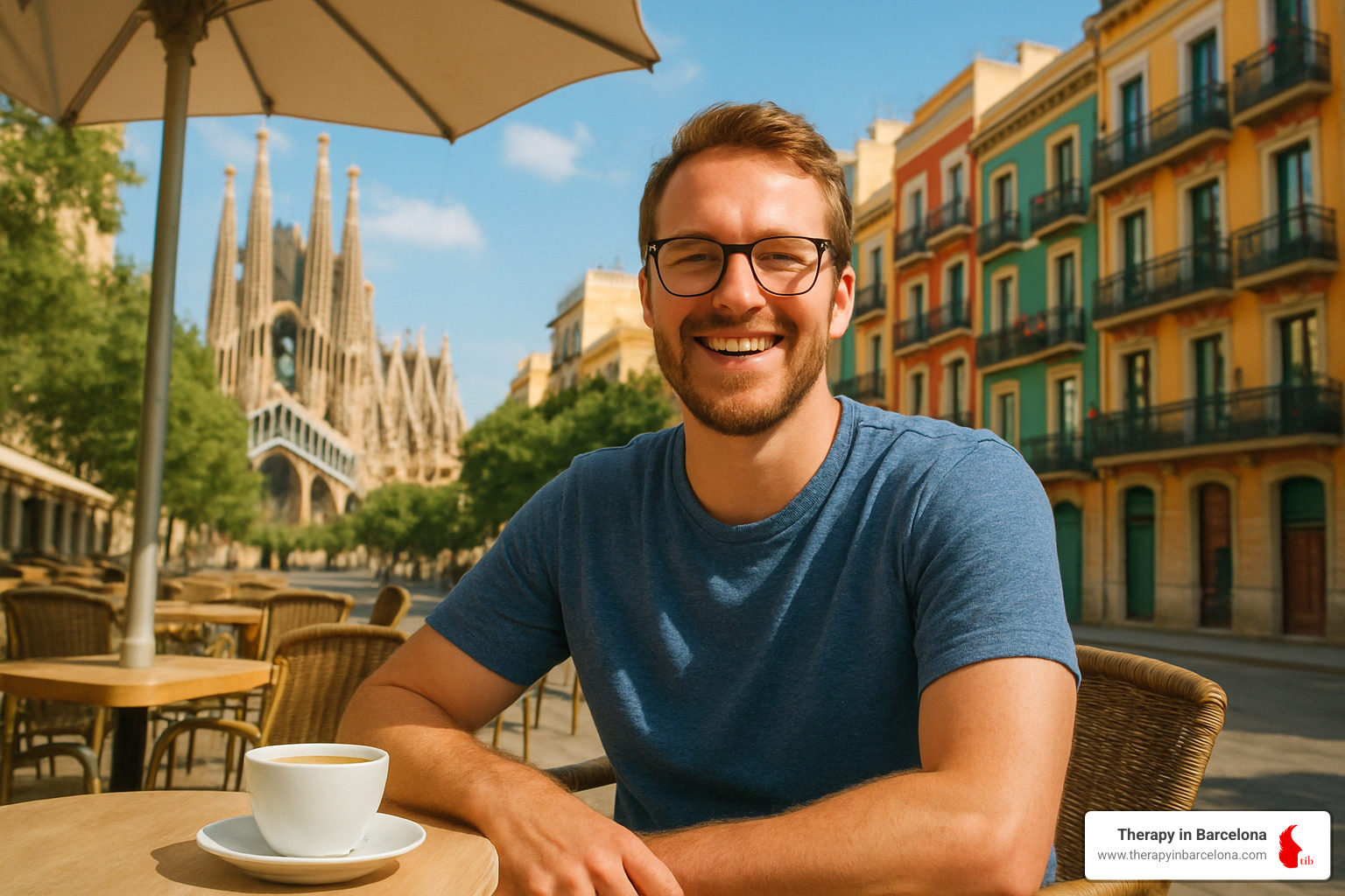 expat thriving in Barcelona after successful adjustment disorder therapy - goals for therapy adjustment disorder