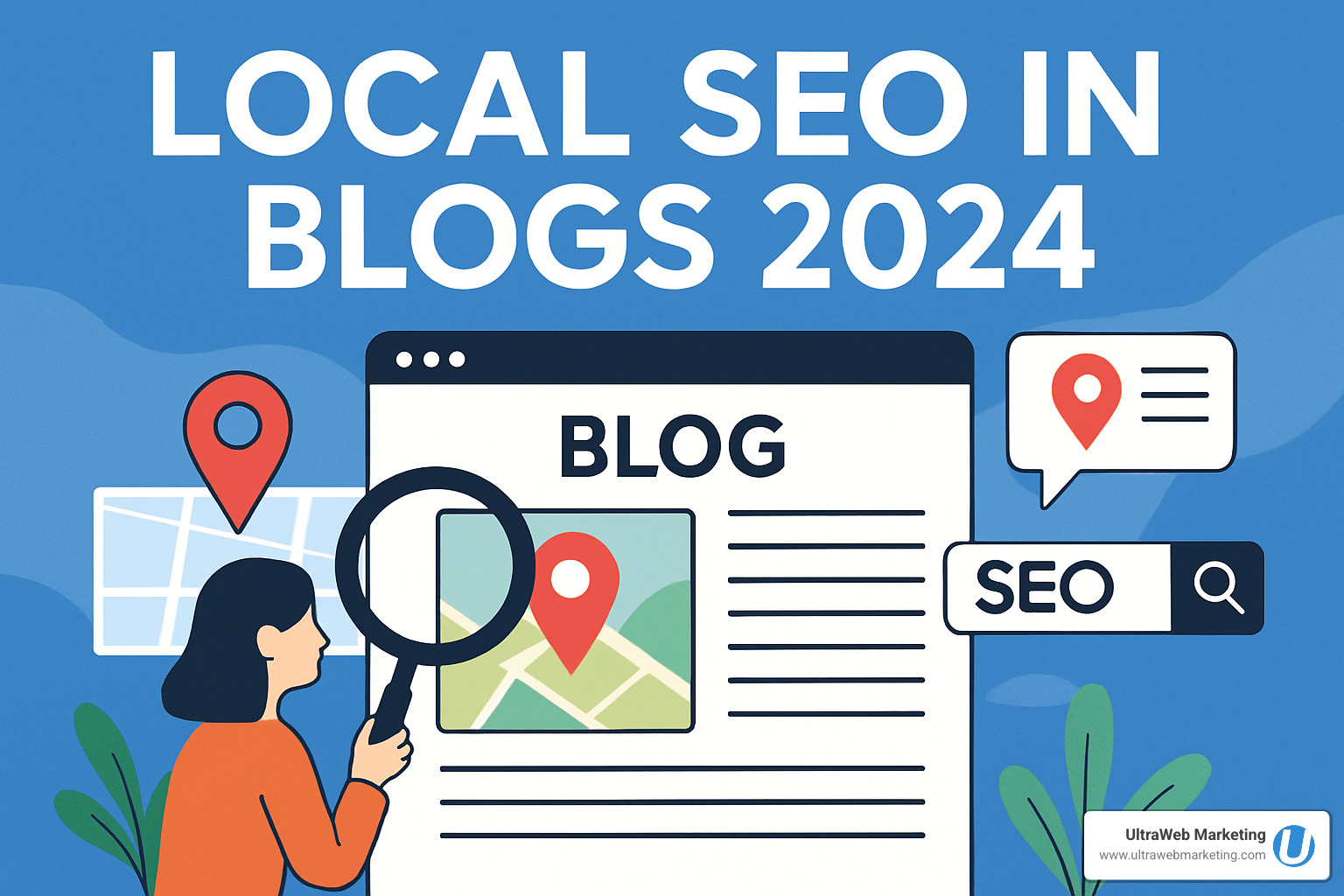 Optimized location page layout with embedded map, local testimonials, and area-specific content - local seo in blogs 2024