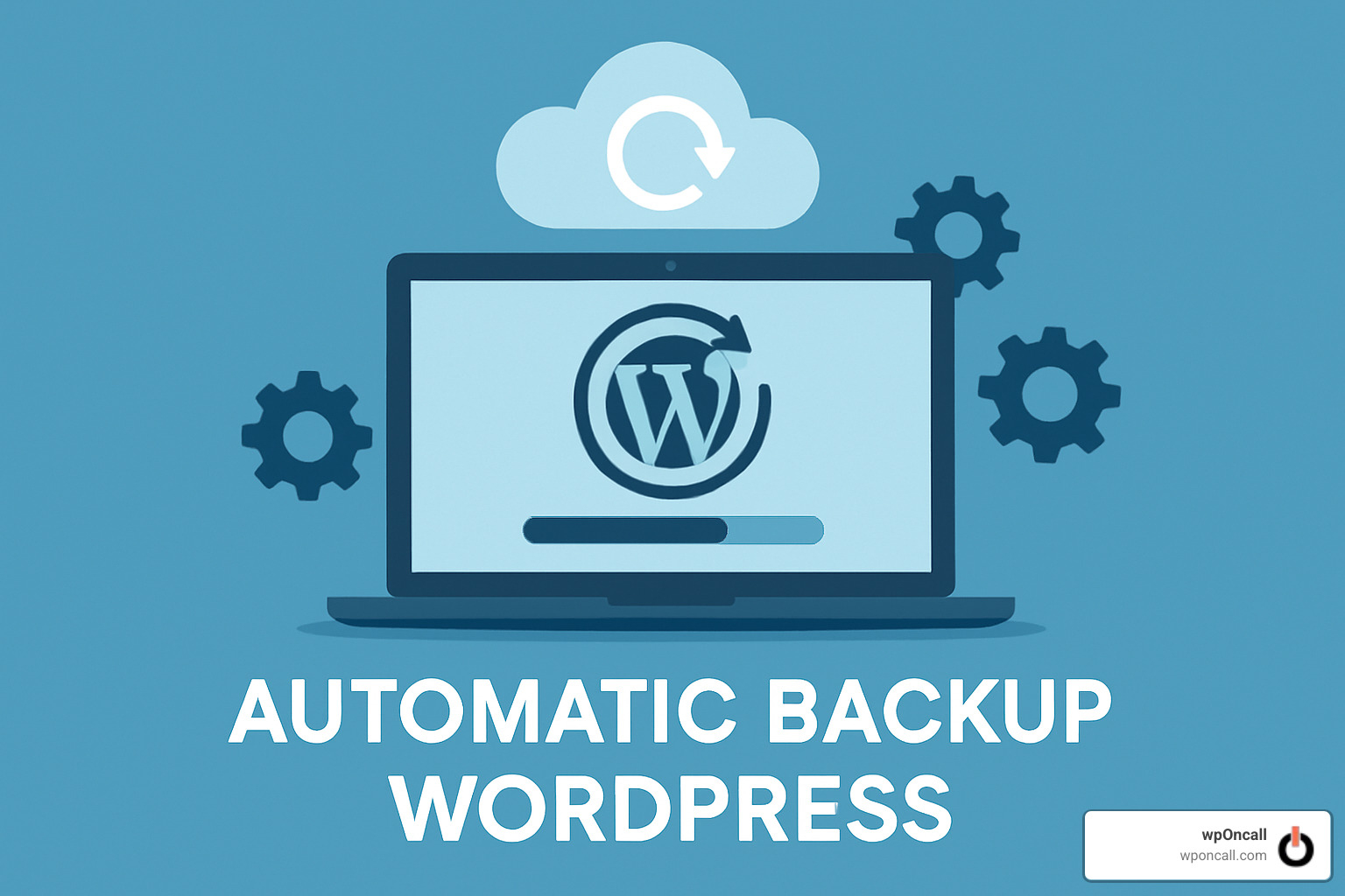 WordPress backup setup process infographic