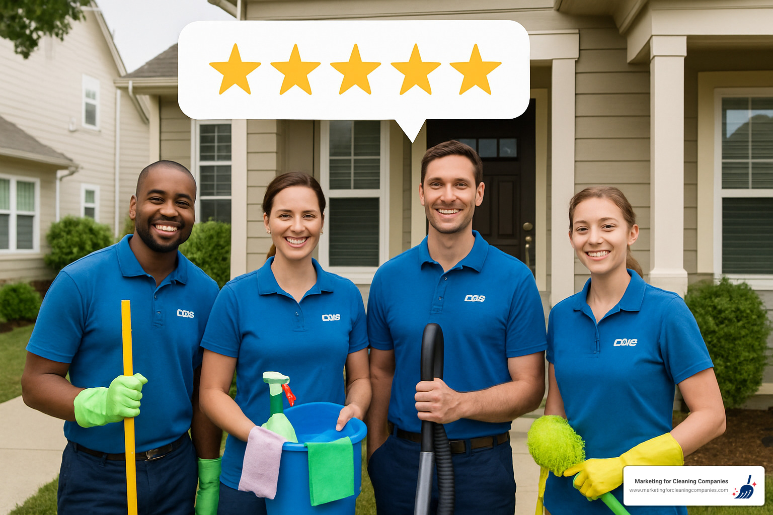 5-star reviews for cleaning service - cleaning service marketing plan