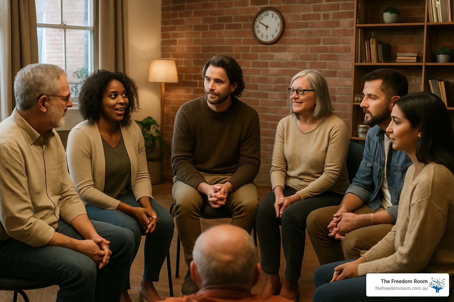 support group meeting - long term addiction recovery