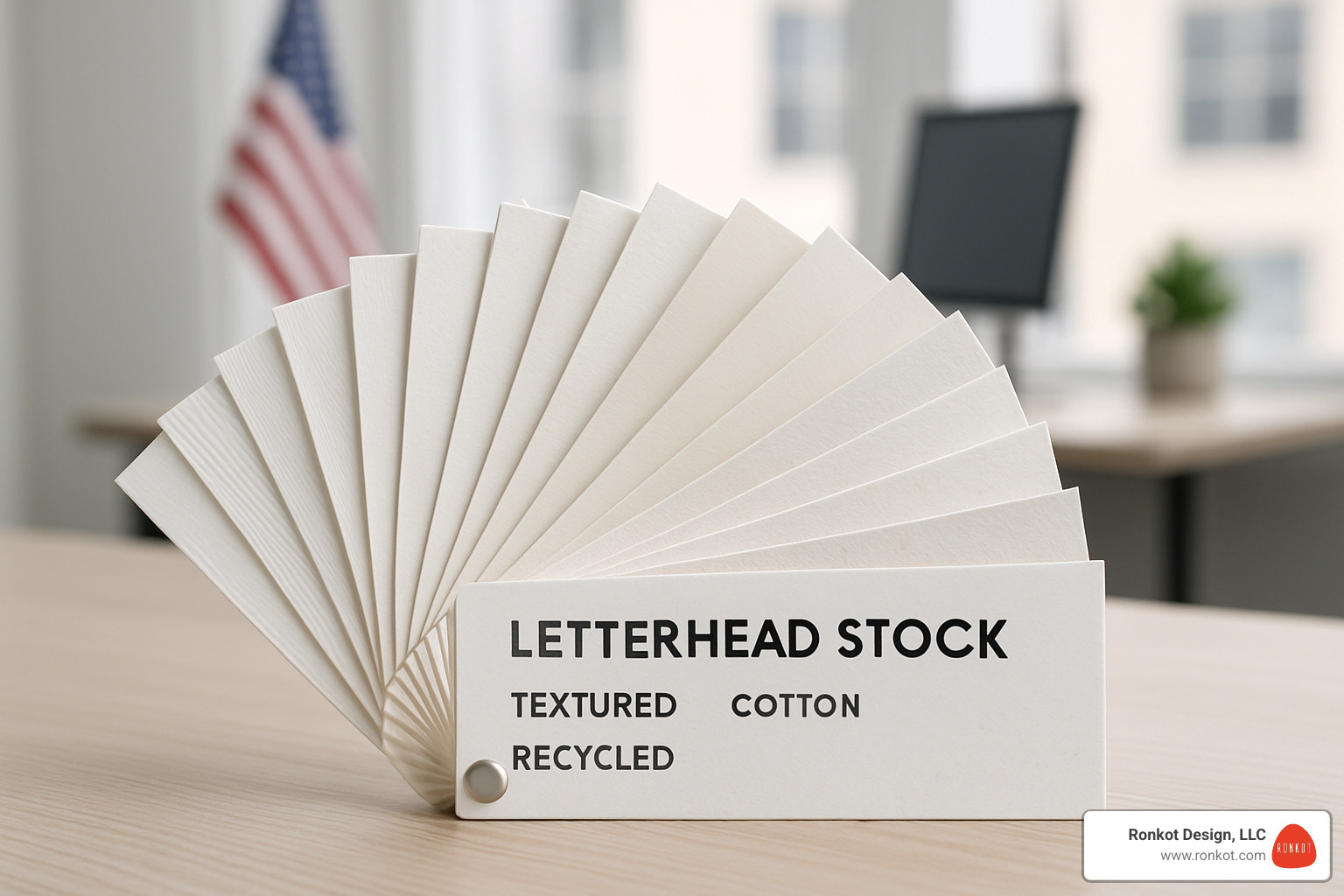 Paper swatch fan showing various letterhead stock options - business letterhead printing service in dallas tx Paper swatch fan showing various letterhead stock options - business letterhead printing service in dallas tx