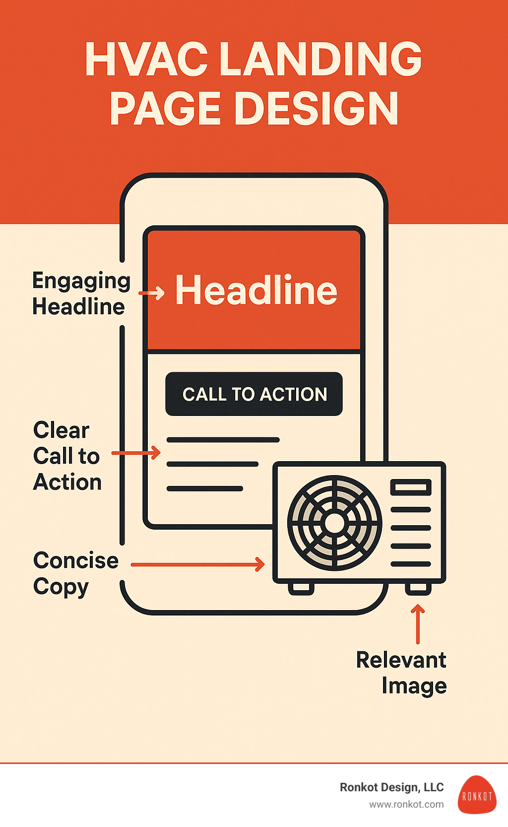 - HVAC landing page design infographic - HVAC landing page design infographic