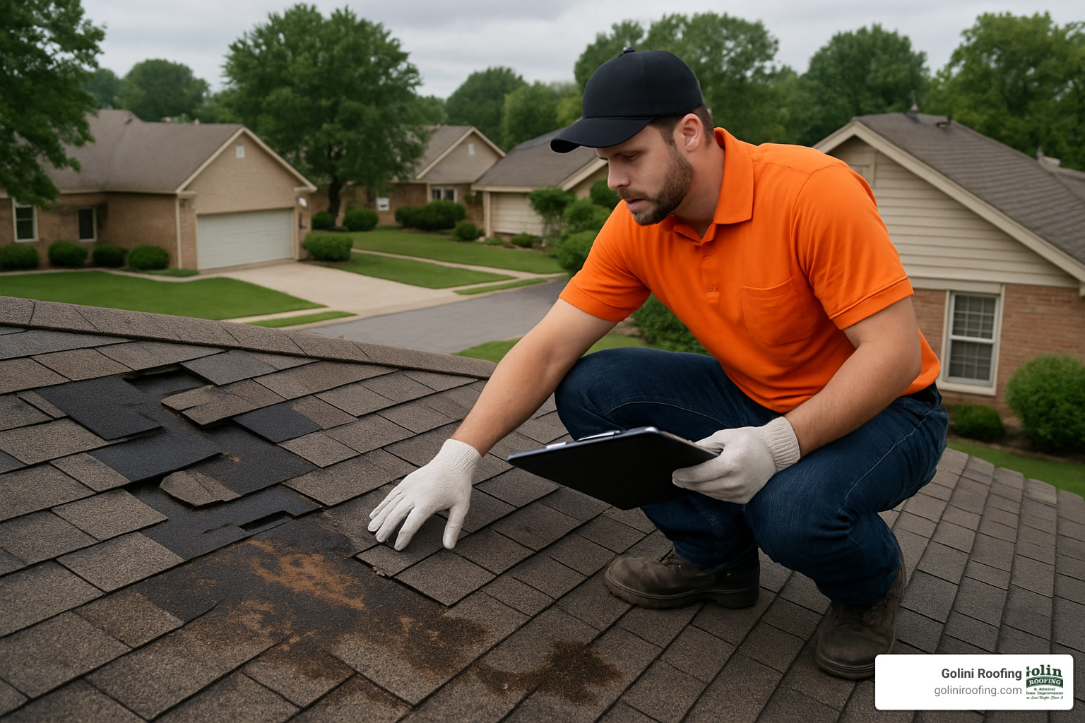roof damage inspection - home roofing service