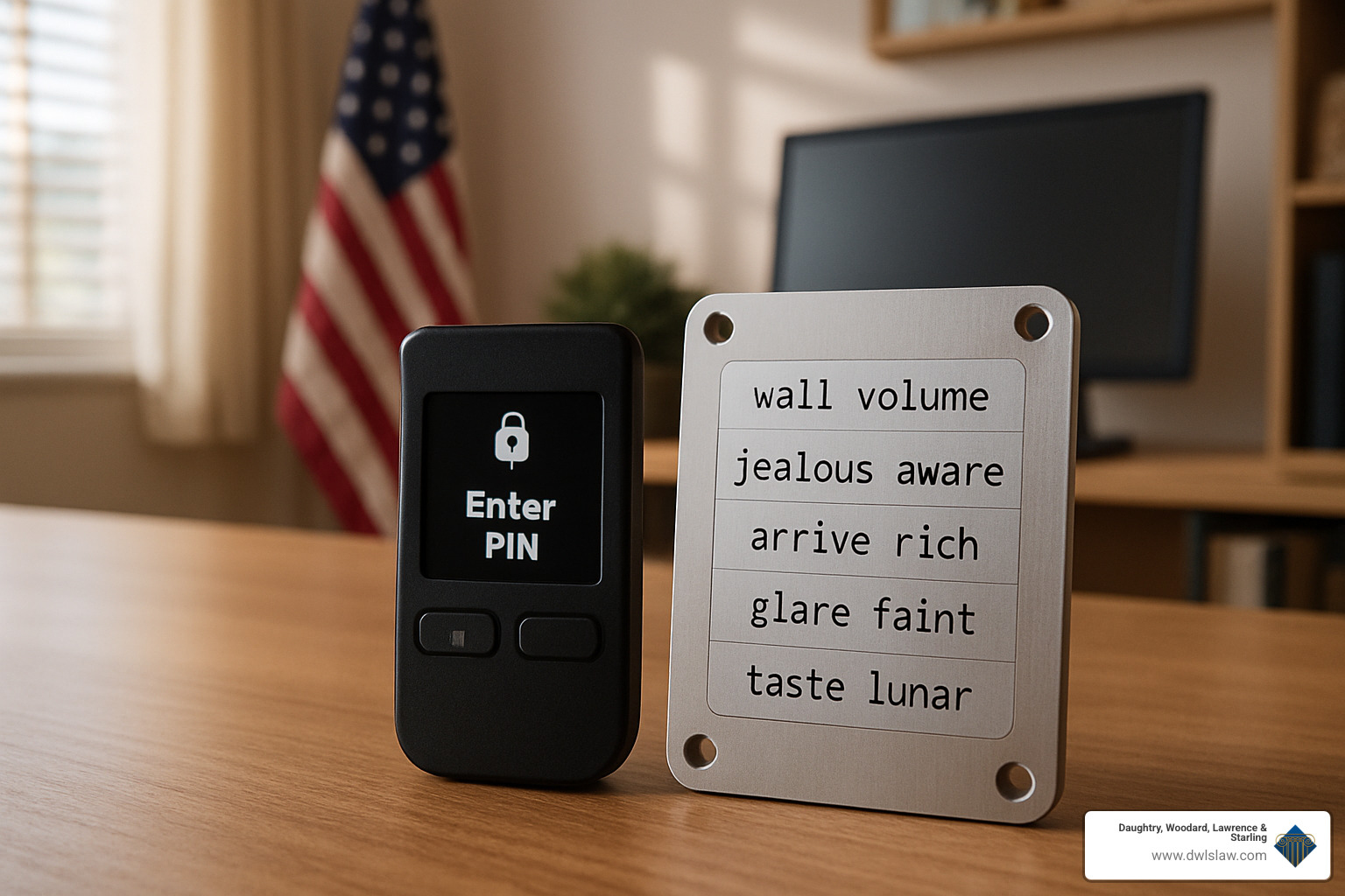 Hardware wallet for cryptocurrency with seed phrase backup - digital assets estate planning