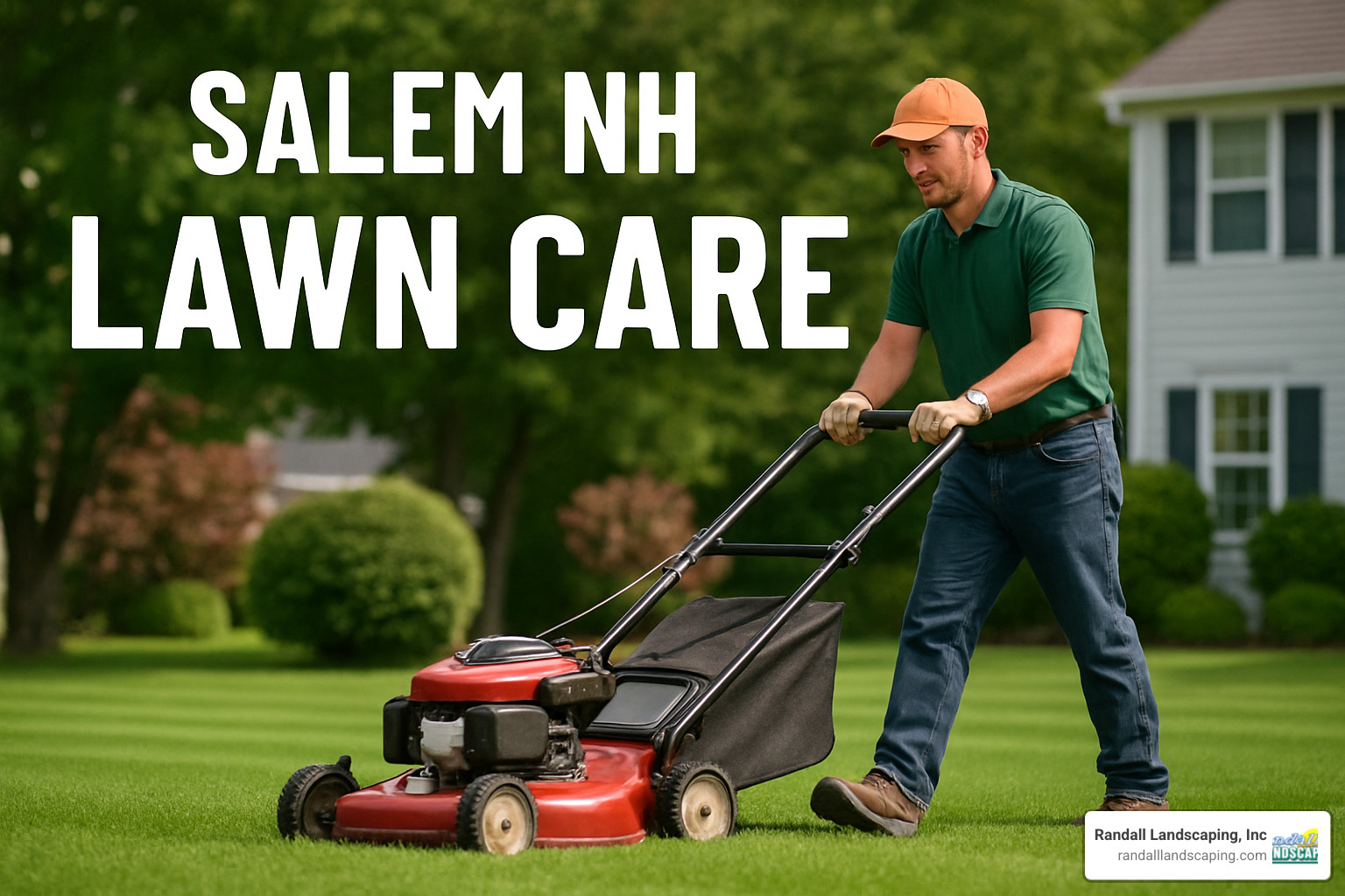professional lawn care technician inspecting turf quality - Salem NH lawn care
